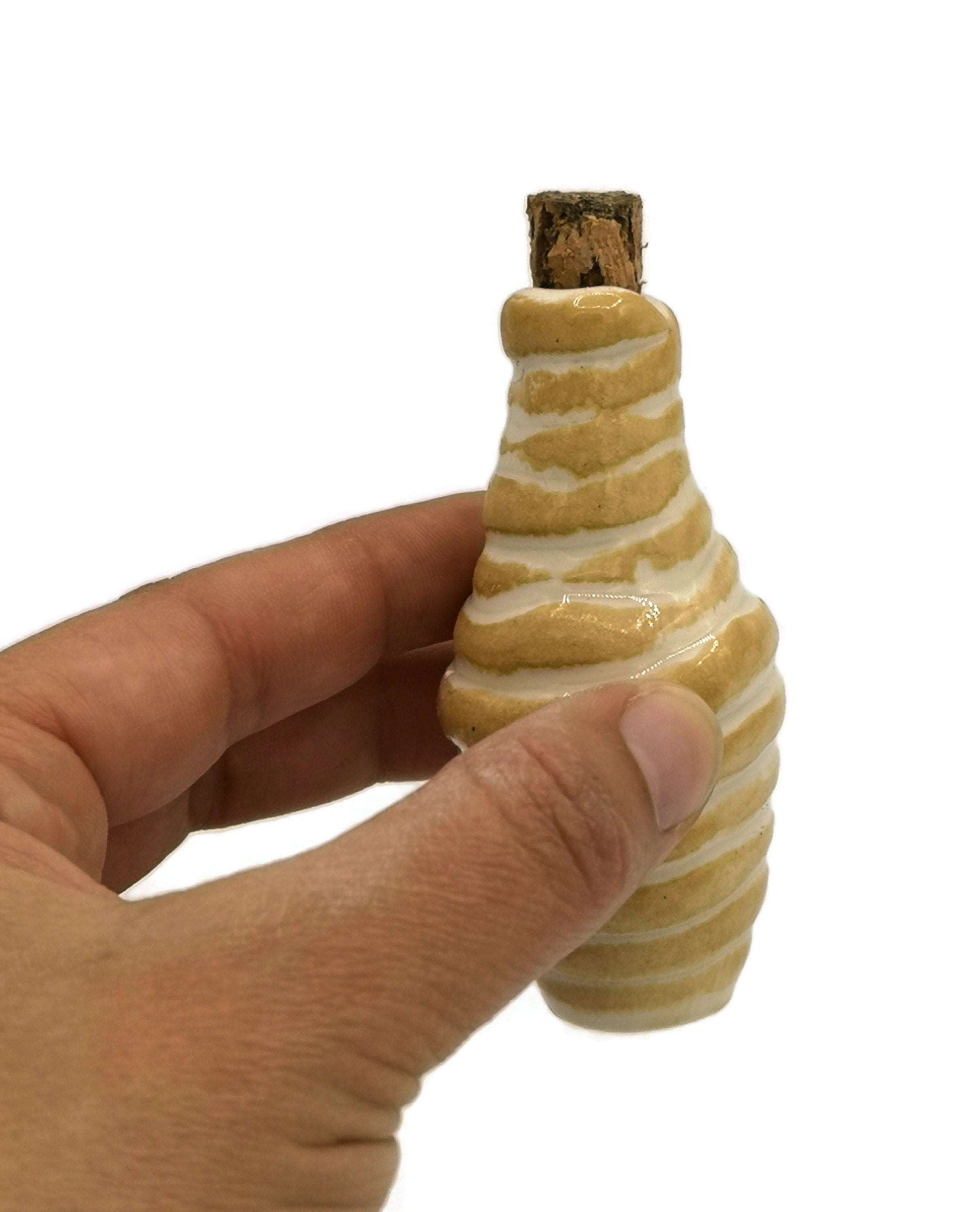 1Pc 85mm Handmade Ceramic Decorative Bottles, Cute Wedding Favors, Small Bottle Vase With Cork Stopper, Host Gift, Unique Tea Party Favors