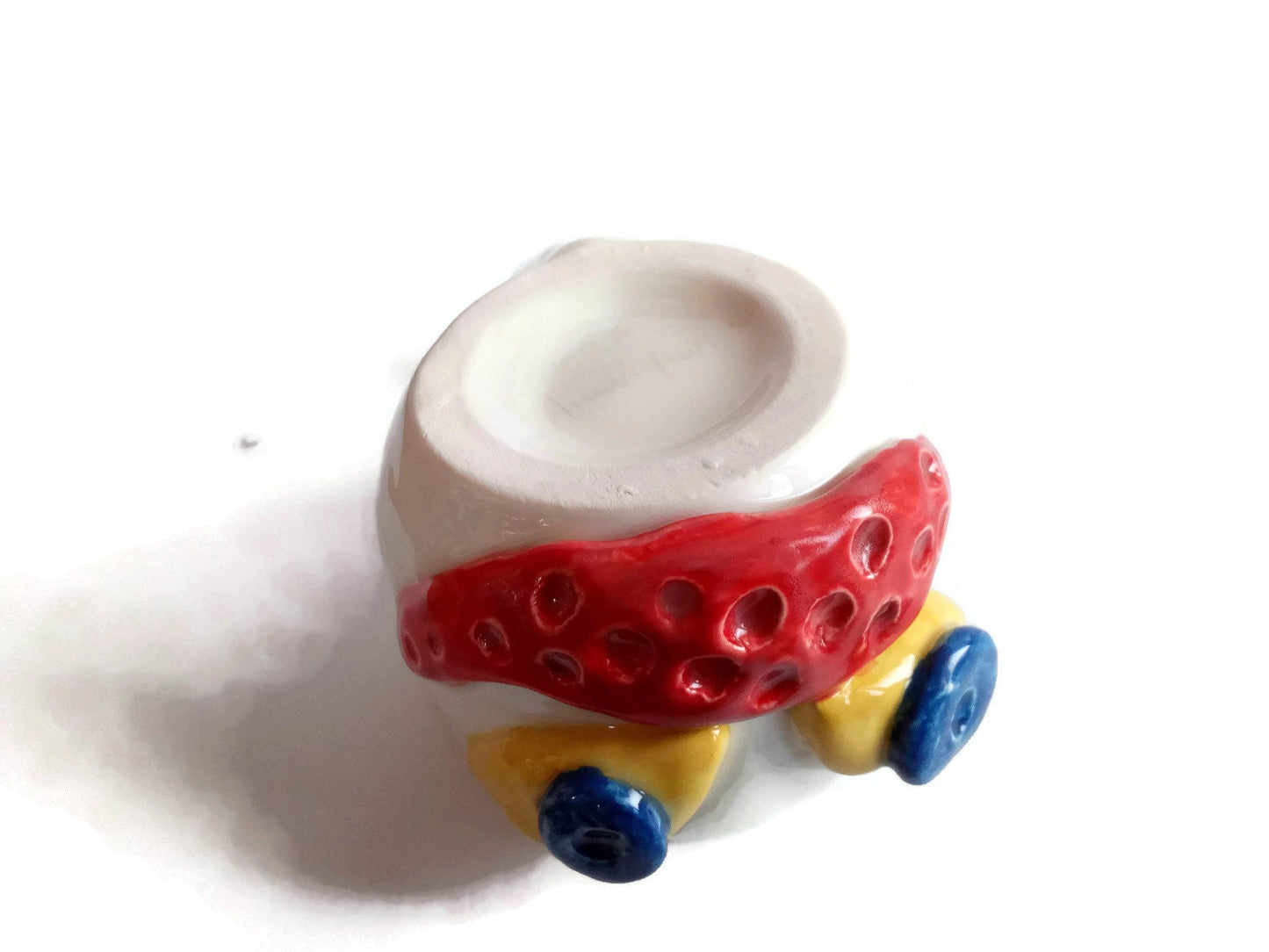 Handmade Ceramic Monster Coffee Mug Hand Painted, Unique Pottery Halloween Mugs For Women, Colorful Funny Face Horror Mug, Creative Creepy - Ceramica Ana Rafael