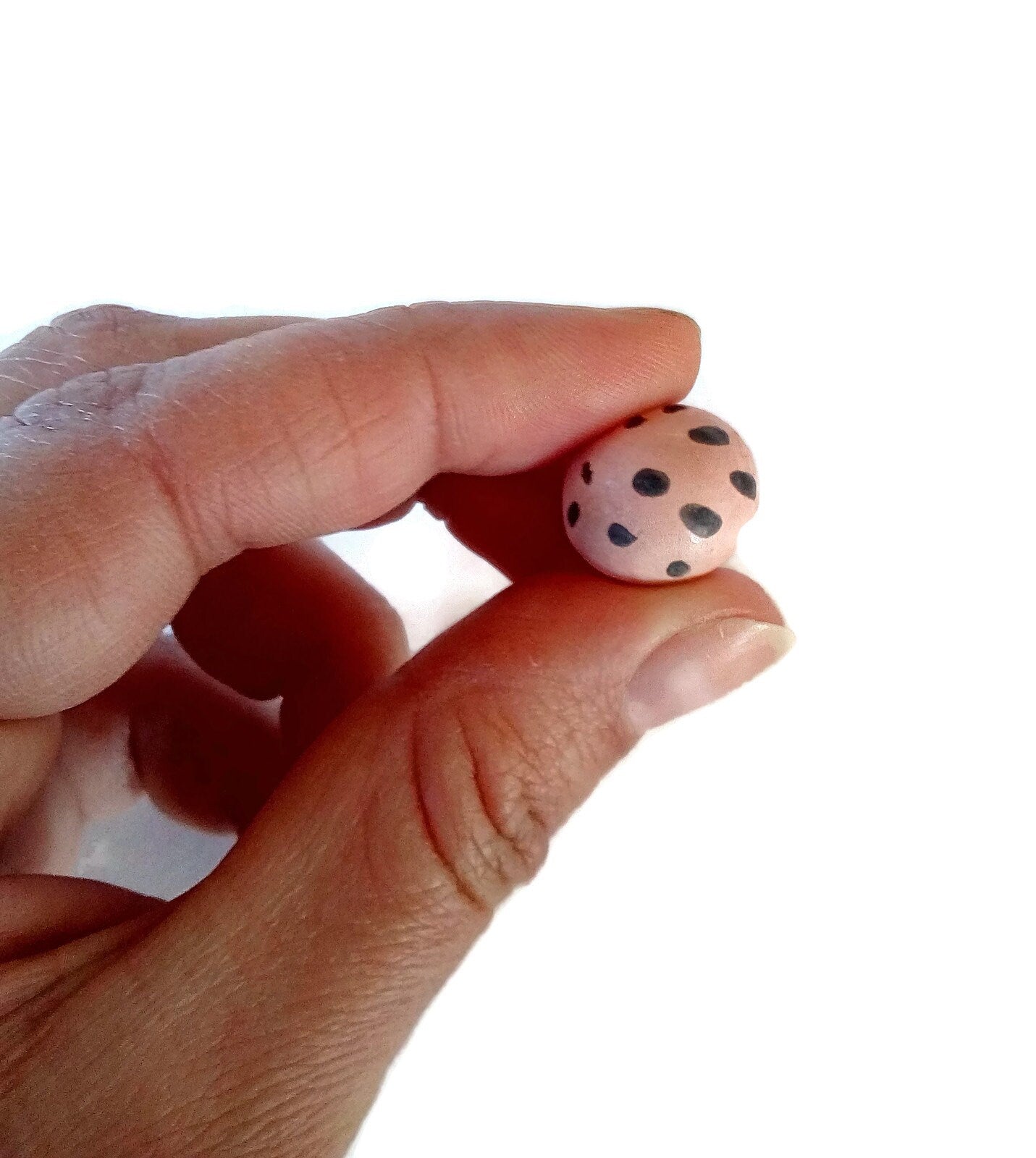 6Pc Handmade Ceramic Pink Cabochons For Jewelry Making For Women Or Girls, Assorted Creepy Cute Round Cabochon For Clay Earrings Making, - Ceramica Ana Rafael