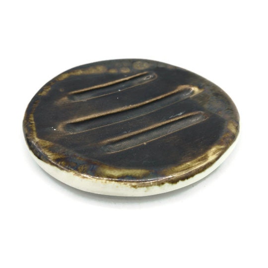 CERAMIC SOAP DISH, Ceramic Soap Dish, Eco Friendly Bathroom Accessories, Zero waste Clay Pottery Soap Dish Drain - Ceramica Ana Rafael
