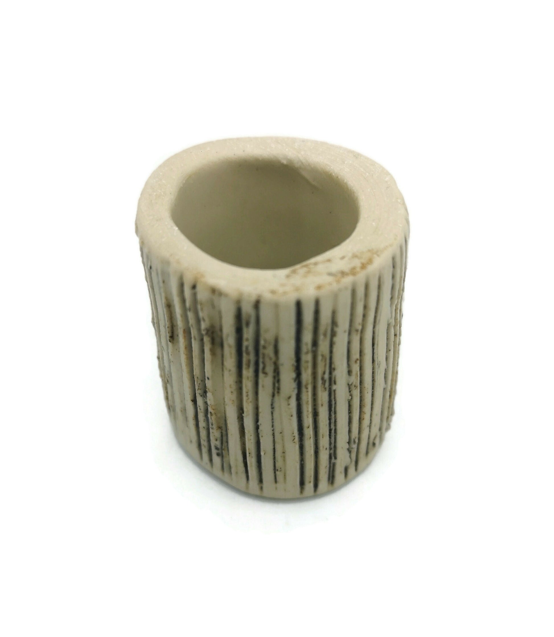 LARGE TUBE BEADS, 35mm Handmade Ceramic Macrame Beads For Crafts, Best Gifts For Him, Clay Bead, Large Hole Beads For Dreadlock - Ceramica Ana Rafael