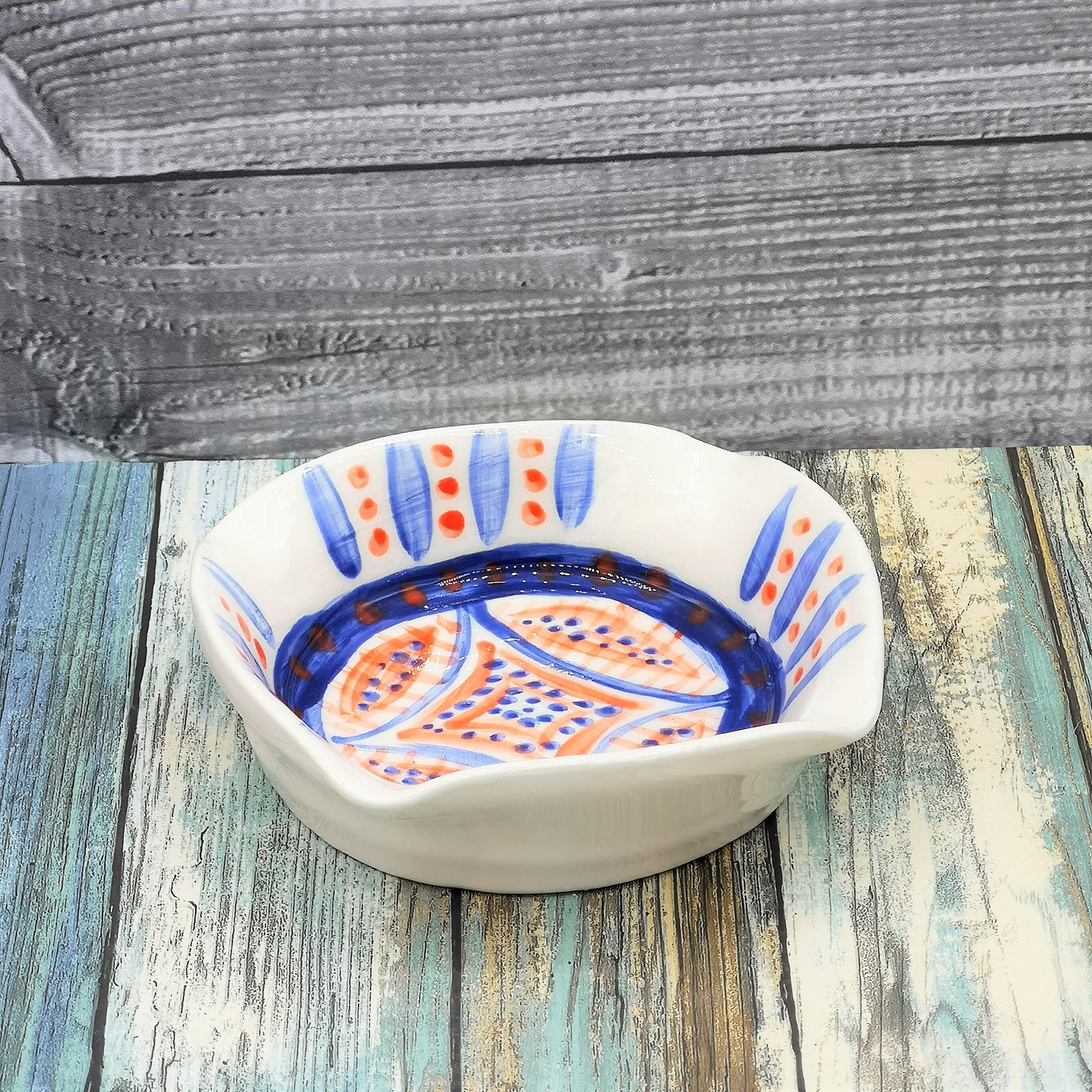 Handmade Ceramic Decorative Ashtray, Modern Hand Painted Cigar Ash Tray, Cool Unique Pottery Bowl - Ceramica Ana Rafael