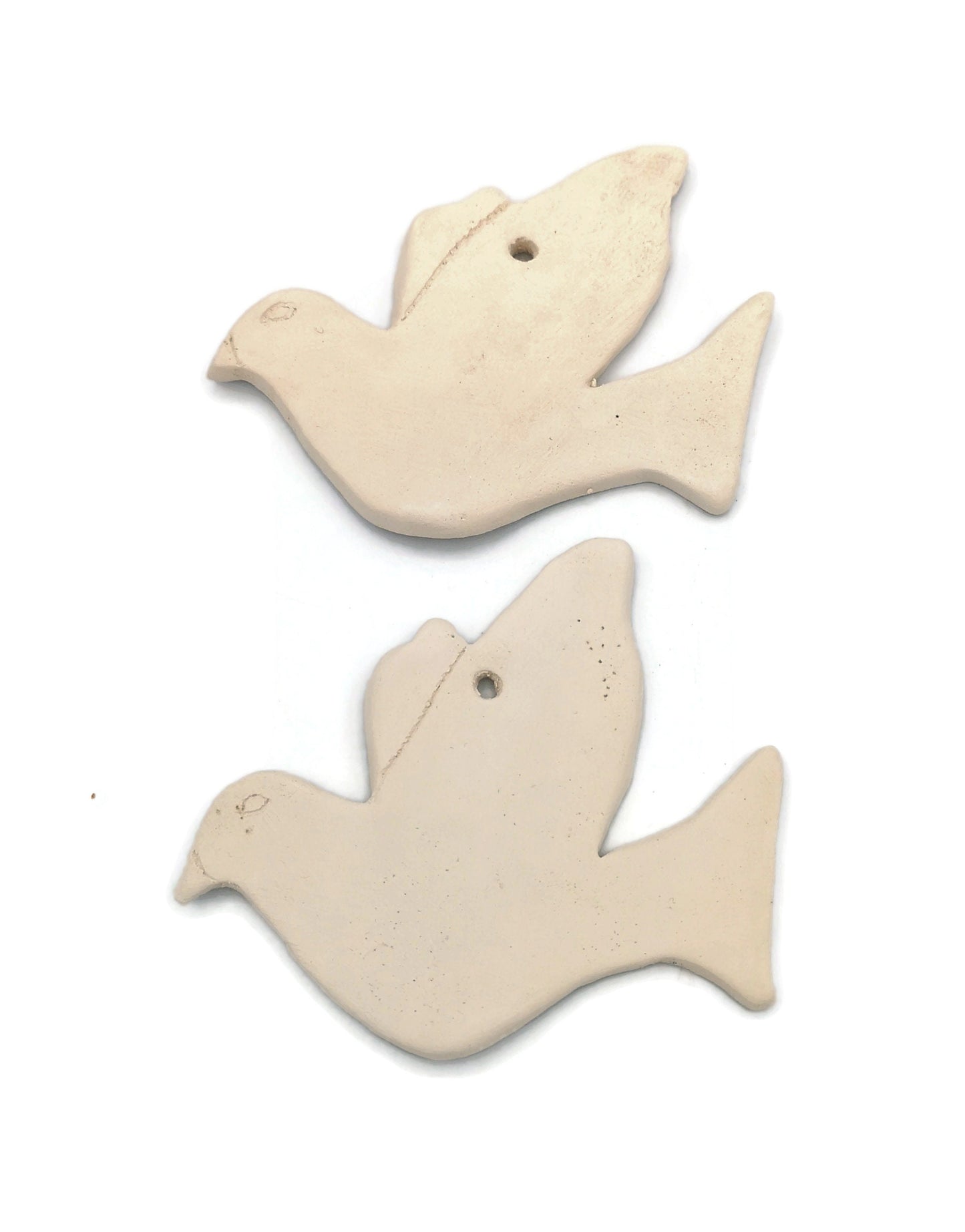 White Ceramic Dove Ready To Paint, Unpainted Ceramic Bisque Bird Wall Hanging, Custom Mourning Dove For Memorial, Christmas Ornaments - Ceramica Ana Rafael