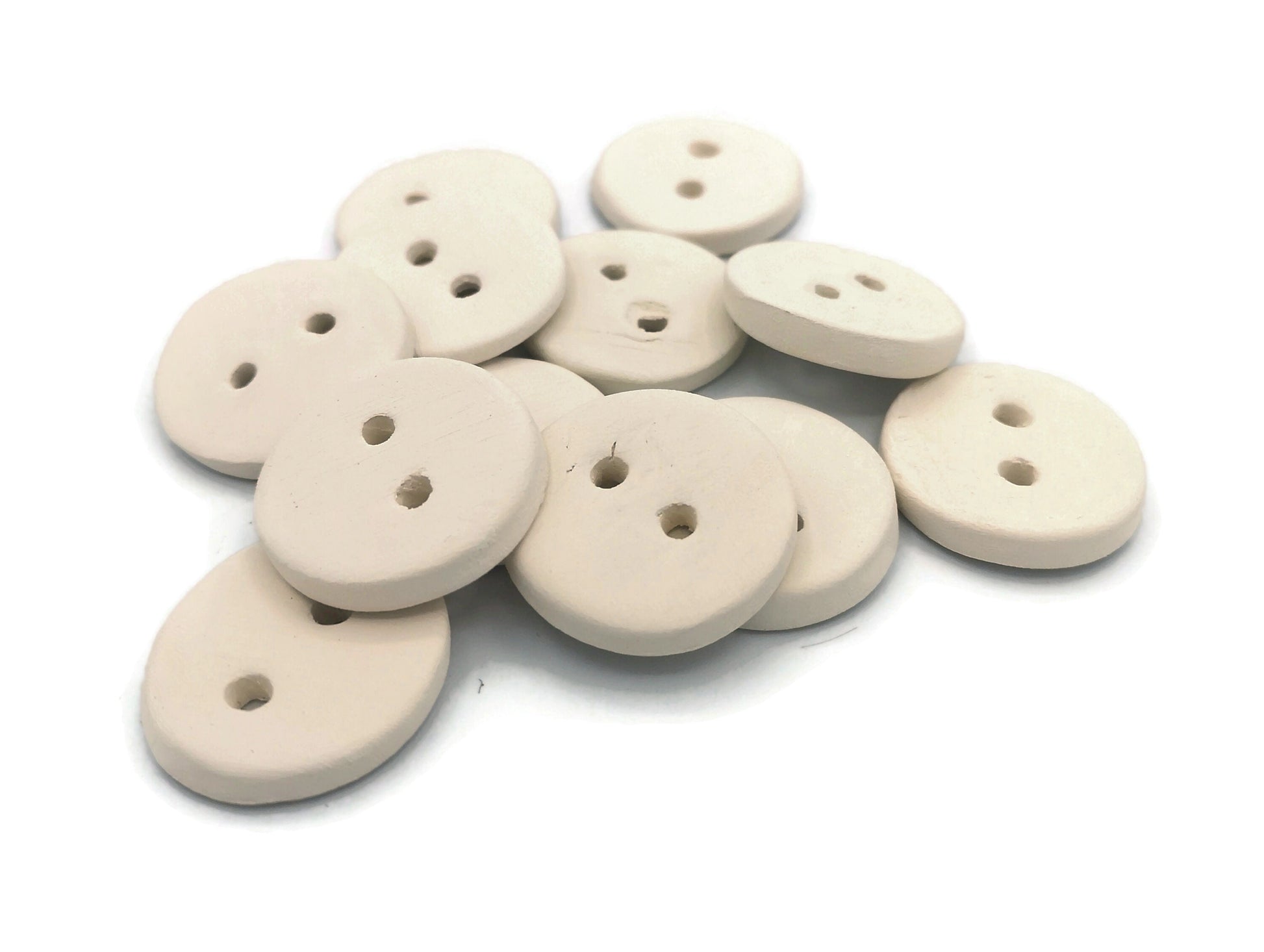 Handmade Ceramic Bisque Sewing Buttons Set Ready To Paint, Blank Unfinished Unpainted Craft Kit, Best Sellers Clothing Accessories - Ceramica Ana Rafael