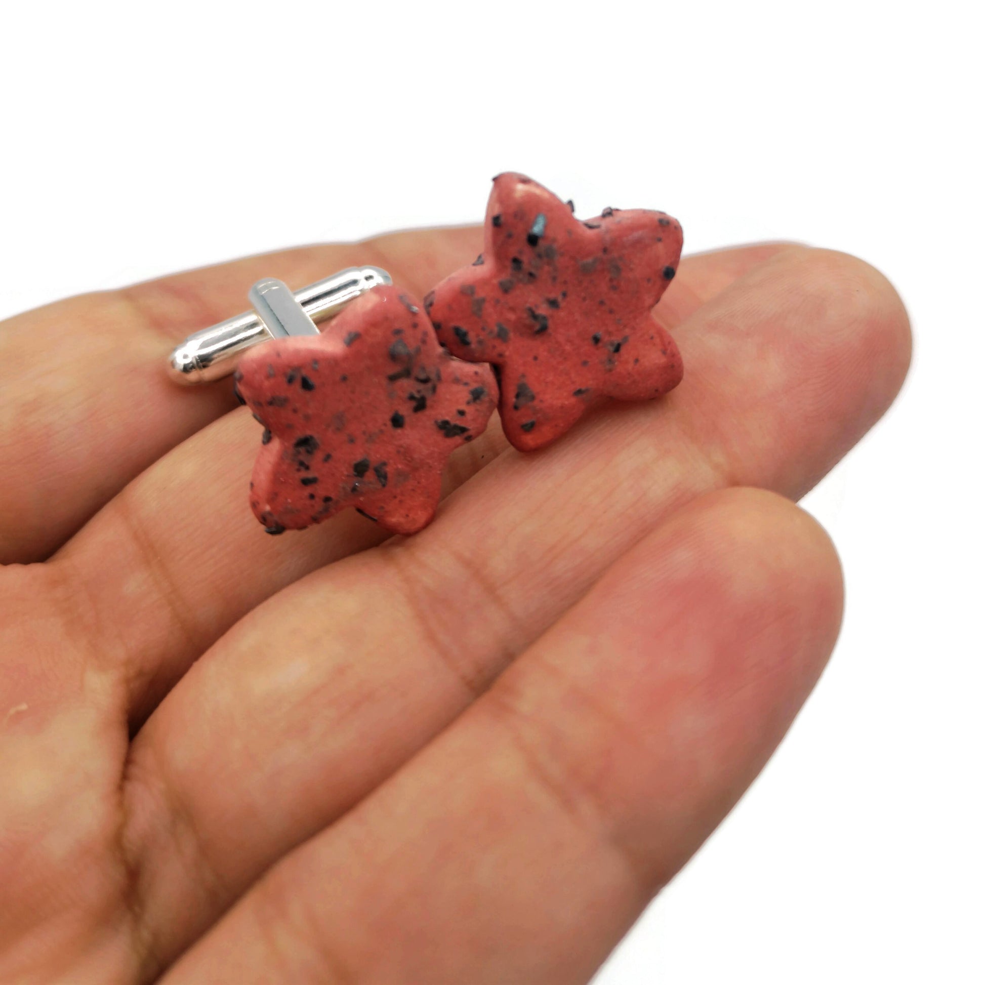 porcelain cufflinks for men, Fathers Day Gift For Boyfriend, ceramic 9th anniversary gift for husband birthday, Best Gifts For Him - Ceramica Ana Rafael