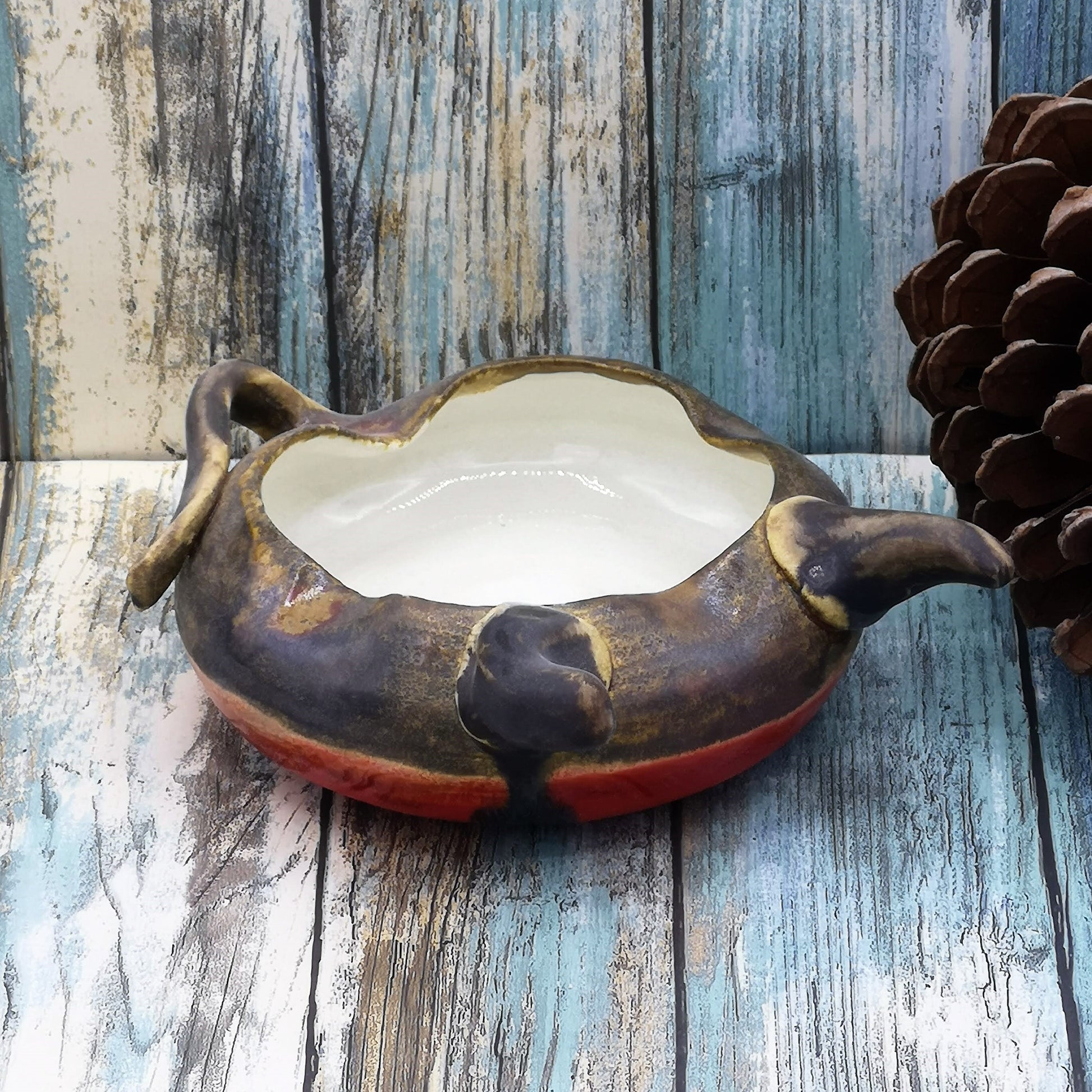 MODERN ASHTRAY, CERAMIC Ashtray, Handmade Pottery Cigar Ashray Decorative - Ceramica Ana Rafael
