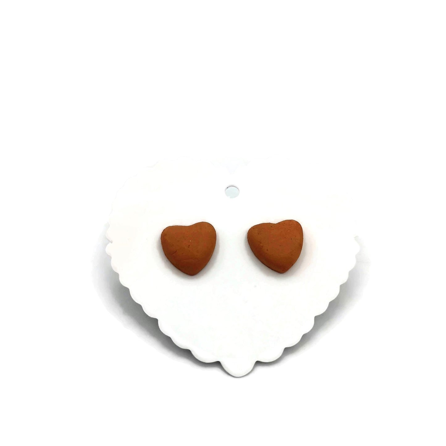 Heart Stud Earrings For Women, Minimalist Novelty Cute Stud Earrings Dainty, Best Gifts For Her, Unique Valentines Day Gift For Girlfriend - Ceramica Ana Rafael