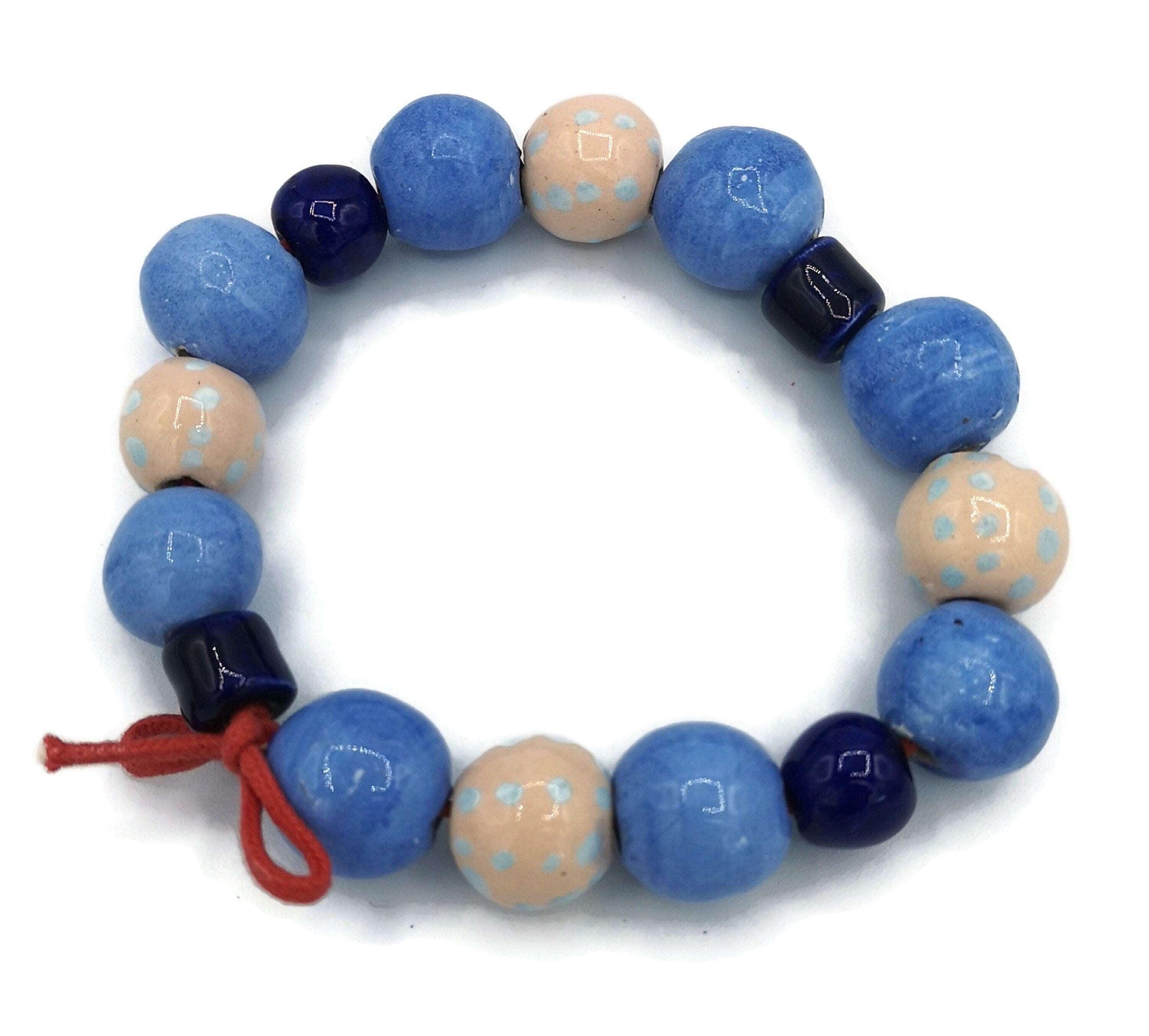 16Pc 10/15mm Handmade Ceramic Beads For Jewelry Making, Assorted Macrame Beads Large Hole, Best Sellers Bead String, Unique Round Beads