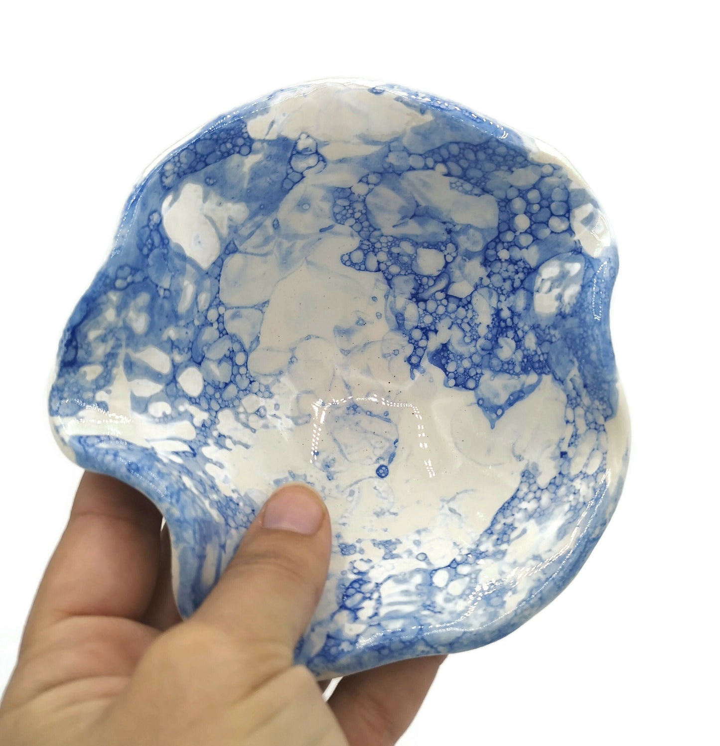 CERAMIC TRINKET DISH, Small Ceramic Bowl Irregular Shape, Clay Soap Dish For Soap Bar - Ceramica Ana Rafael