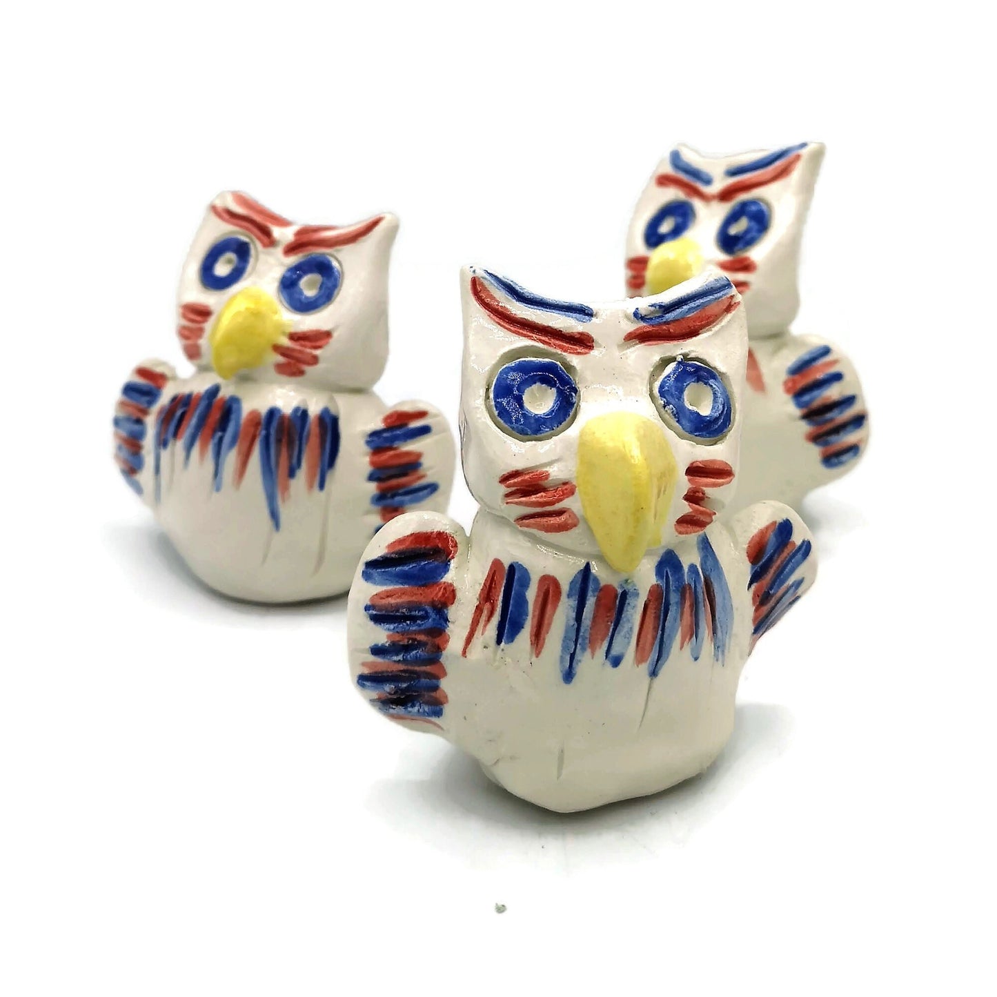 Ceramic Sculpture For Table, Owl Figurine Modern Clay Sculpture Graduation Gift, Housewarming Gift First Home, Bird Sculpture - Ceramica Ana Rafael