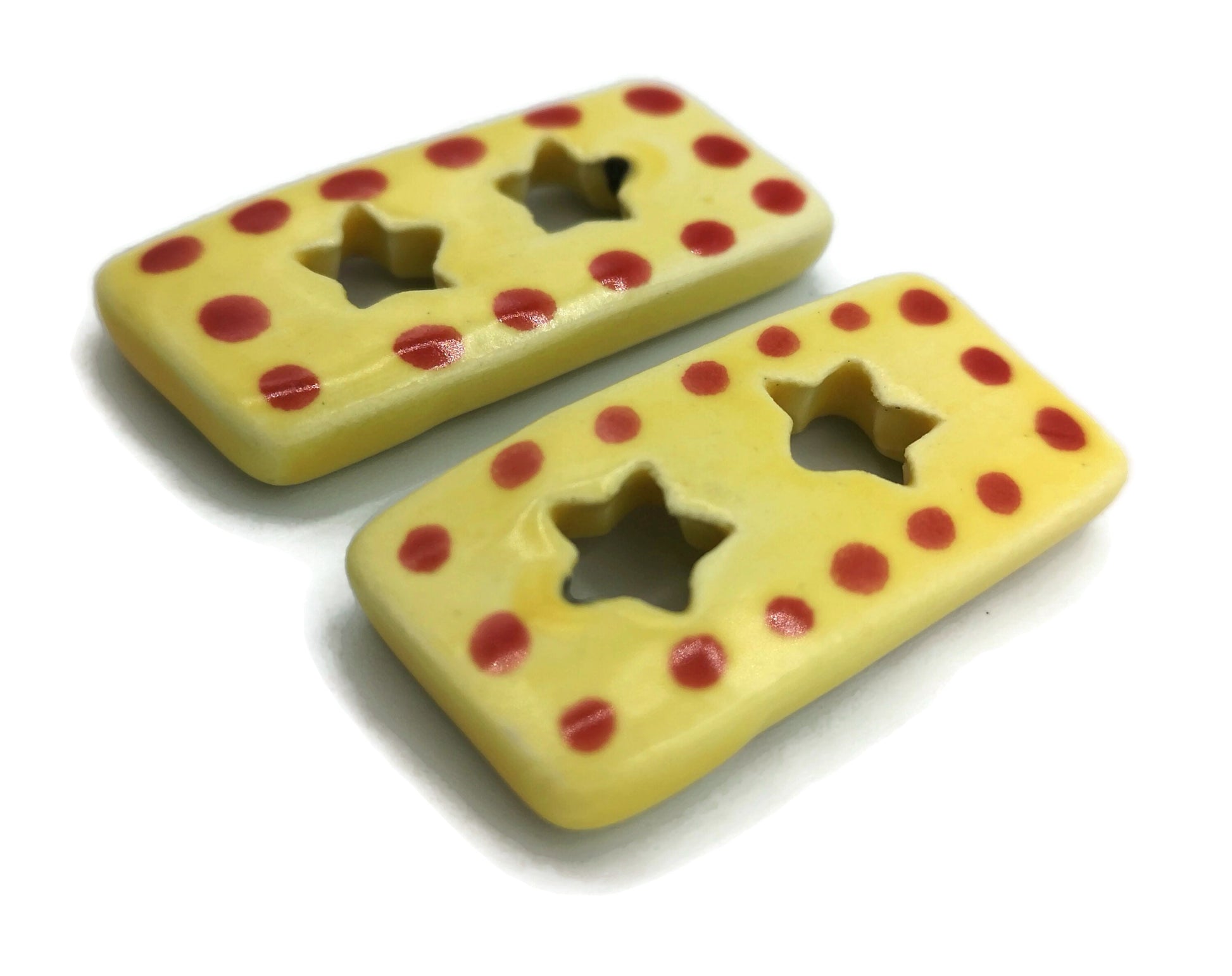 Coat Buttons Large, 2 Pcs Antique Look Sewing Supplies And Notions, Handmade Ceramic Beads Best Gifts For Her - Ceramica Ana Rafael