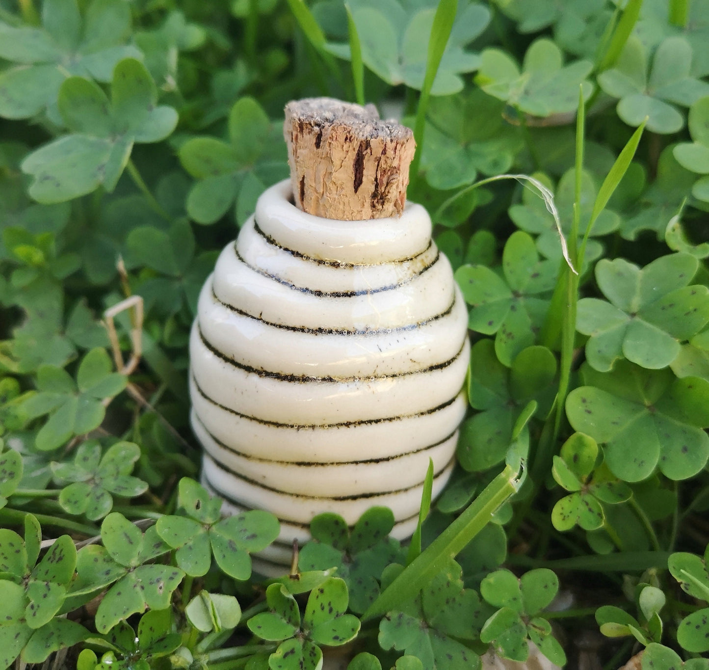MINIATURE BOTTLE, SMALL Ceramic Bottle With Cork Stopper, Mini Bottles, Handmade Pottery Vase, 9th anniversary gift for wife, mom birthday - Ceramica Ana Rafael
