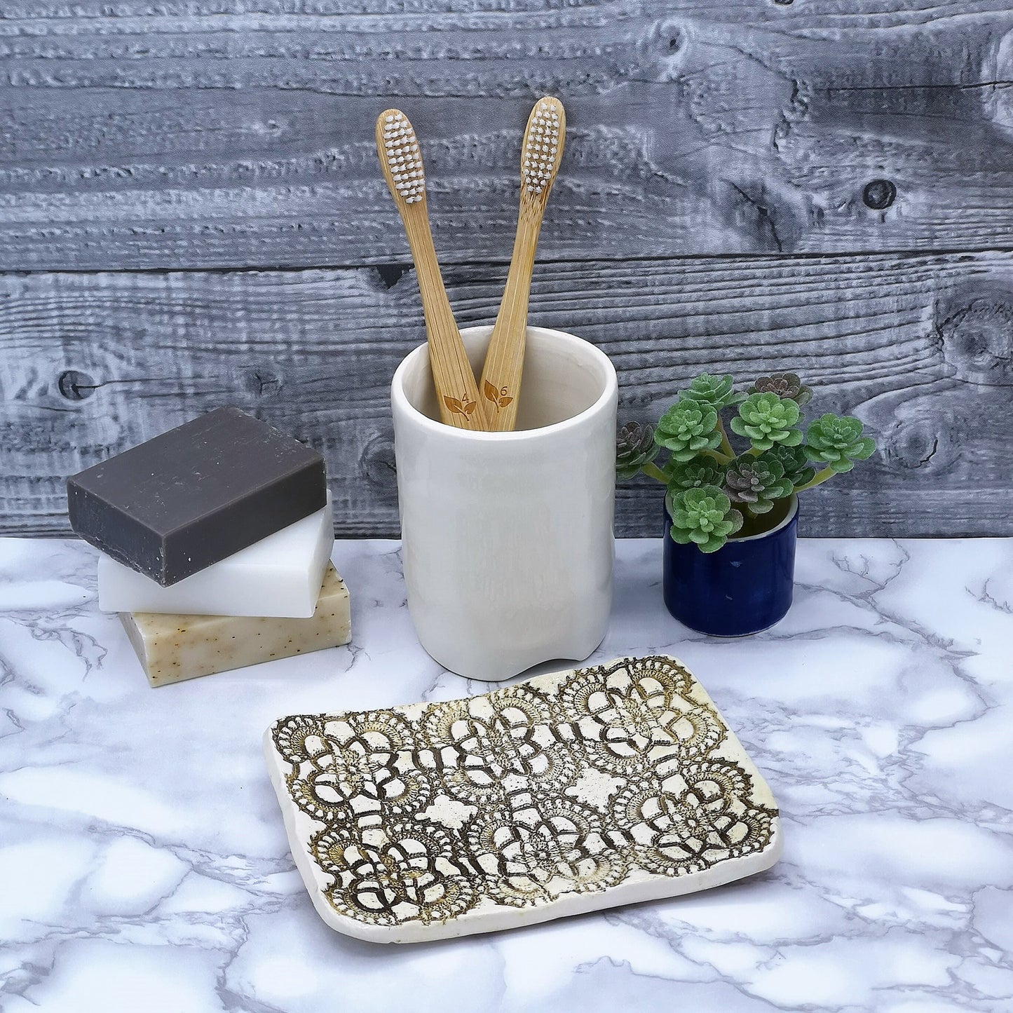 DISH SOAP DISPENSER, Handmade Ceramic Soap Dish With Drain, Bathroom Accessories, Soap Bar Holder - Ceramica Ana Rafael