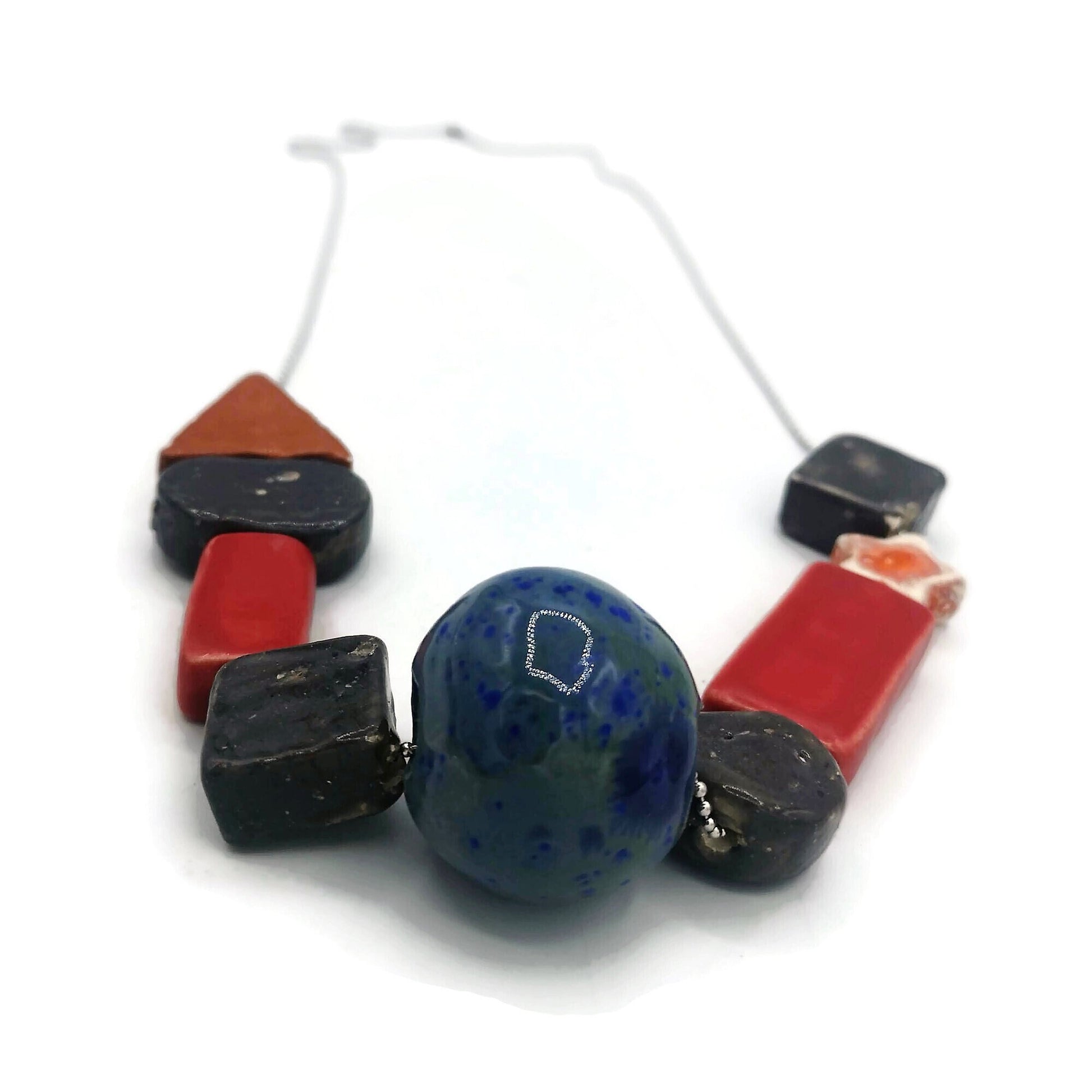 Everyday Necklace, Beaded Necklace, Mothers Day Gift From Daughter, Best Gifts For Her, Colorful Clay Statement Necklace Mom Birthday Gift - Ceramica Ana Rafael