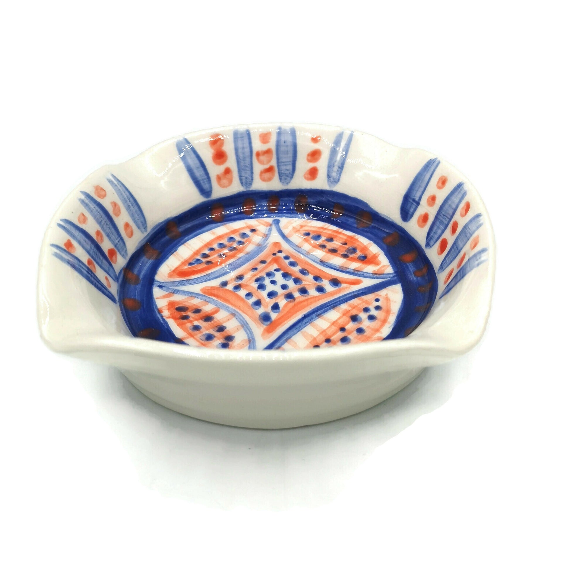 Handmade Ceramic Decorative Ashtray, Modern Hand Painted Cigar Ash Tray, Cool Unique Pottery Bowl - Ceramica Ana Rafael