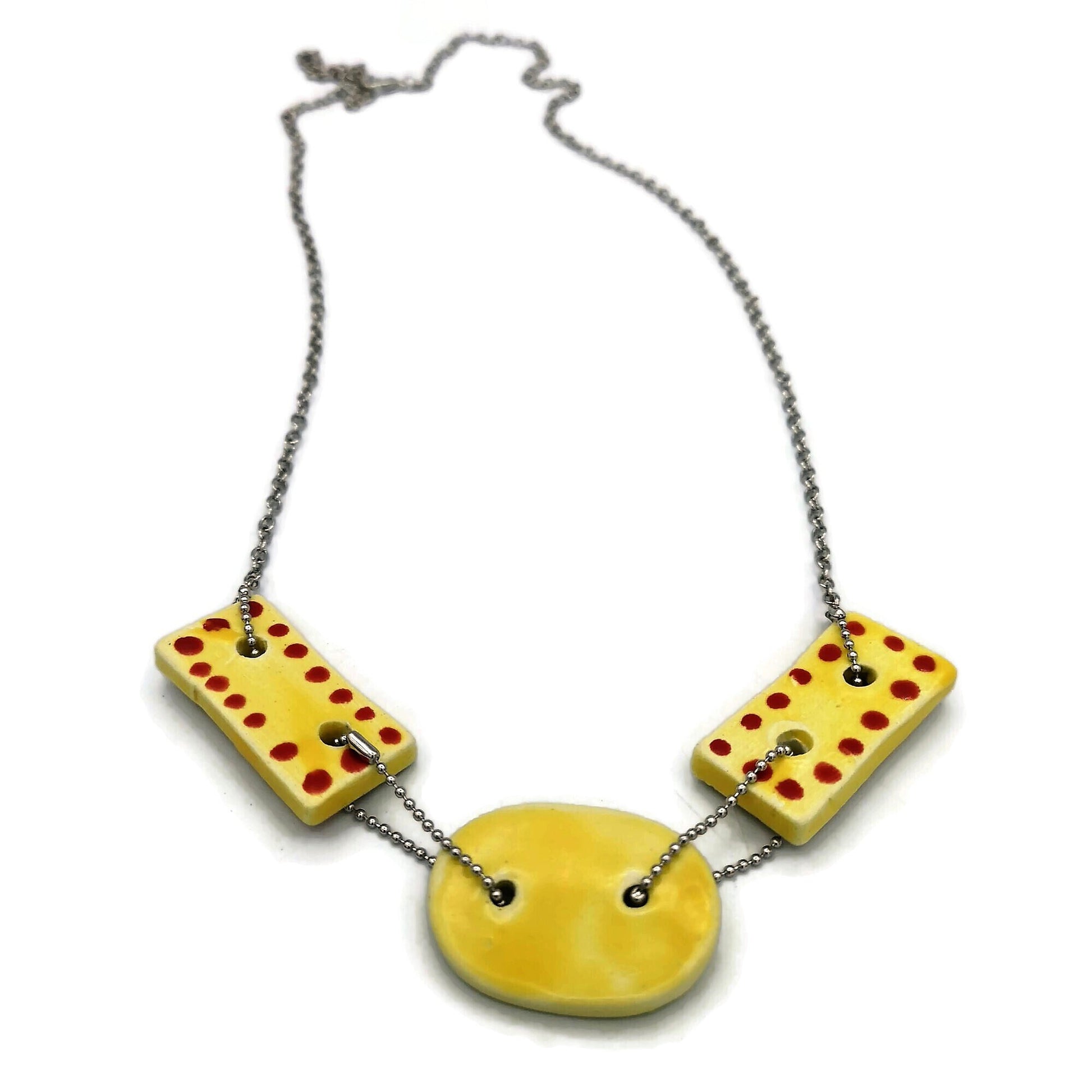 Satement Necklace Pendant Necklace, Trendy Boho Best Gifts For Her, Bohemian Aesthetic Necklace For Mom Birthday Gift From Daughter - Ceramica Ana Rafael