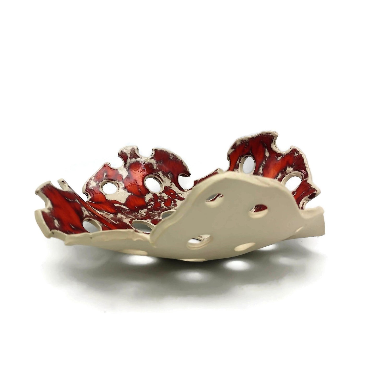 Handmade Ceramic Decorative Bowl, Centerpiece Bowl, Large Fruit Bowl With Holes Decor - Ceramica Ana Rafael