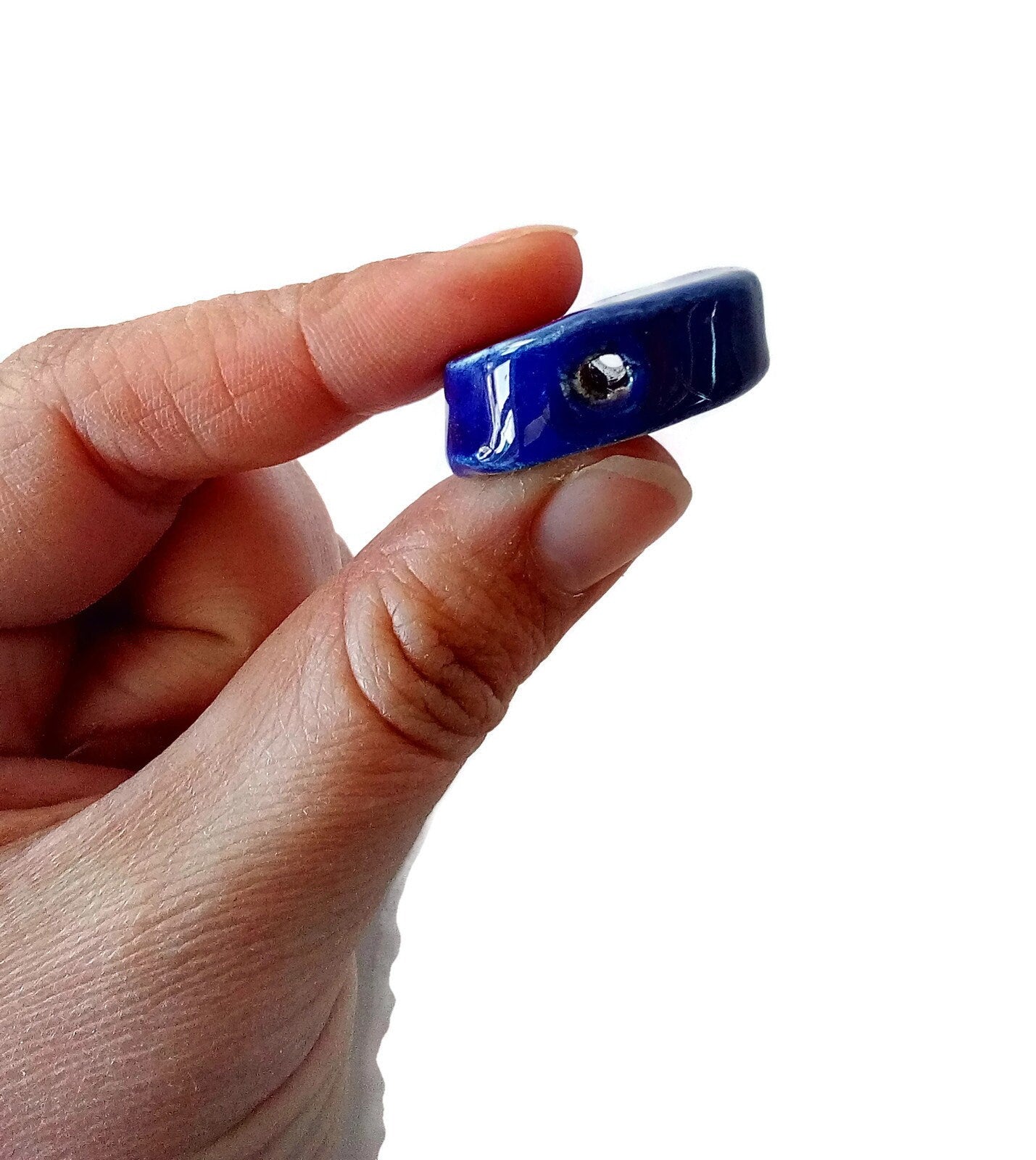 RONDELLE BEAD, CERAMIC Beads, Set of 6 Assorted Jewelry Making Beads 2 mm hole, Clay Beads - Ceramica Ana Rafael