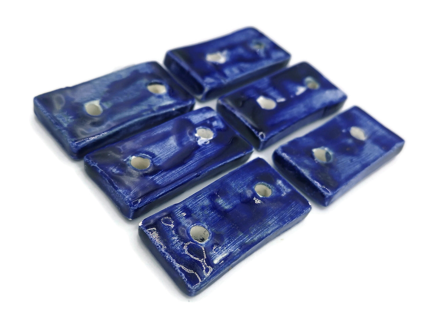 NOVELTY SEWING BUTTONS, Set of 6 Fancy Large Ceramic Button For Jacket, Blouse Or Coats - Ceramica Ana Rafael