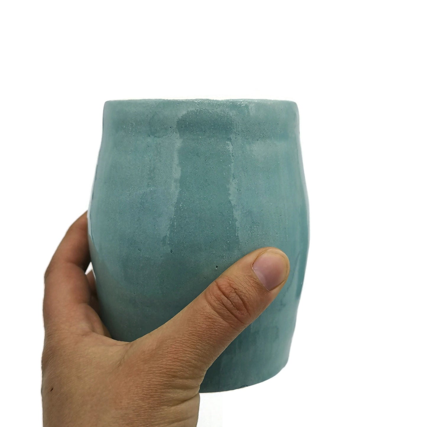 LARGE UTENSIL HOLDER, Handmade Ceramic Succulent Planter Vase With Drainage, Housewarming Gift First Home, Desk Organizer Crock - Ceramica Ana Rafael