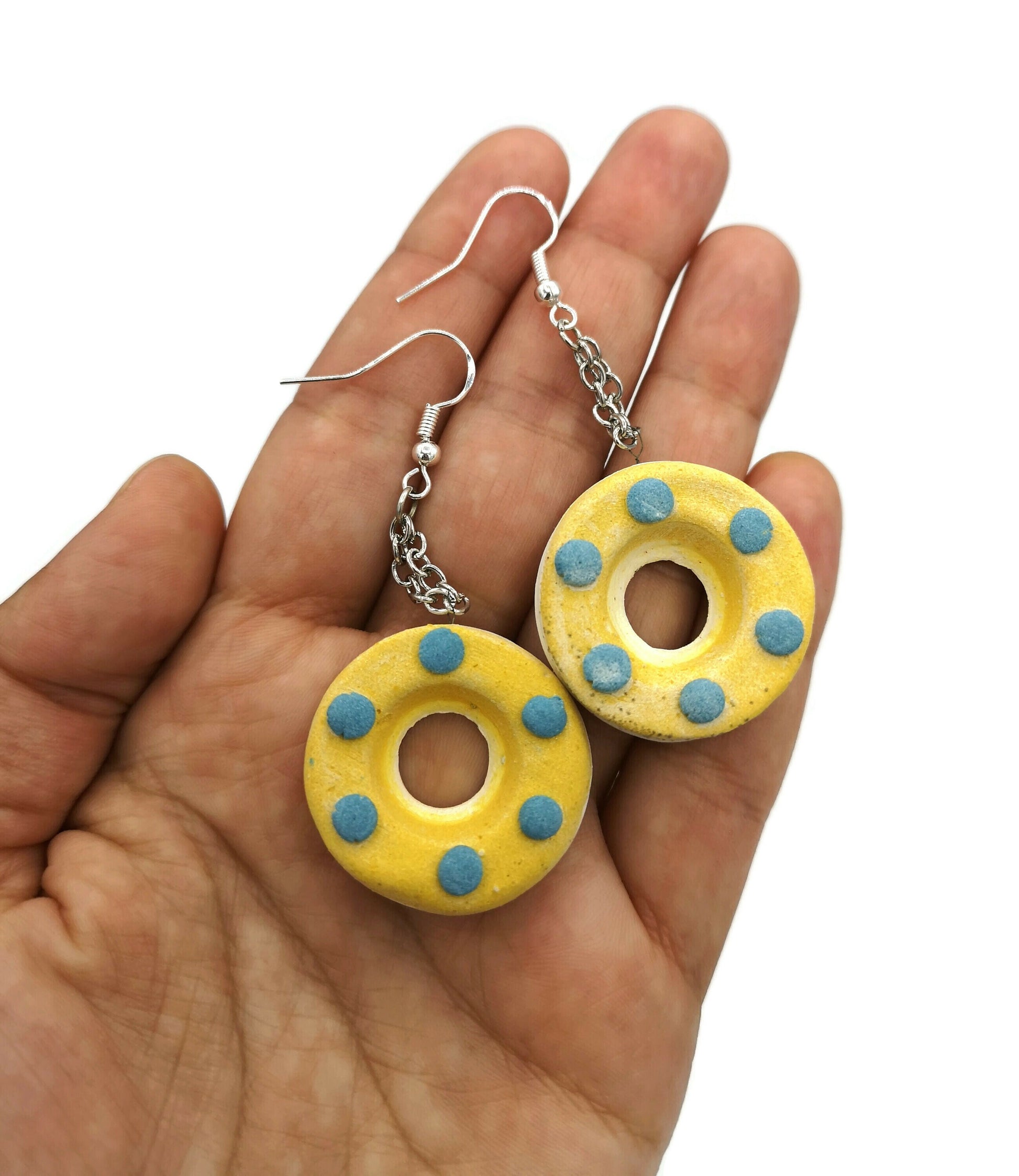 GEOMETRIC EARRINGS, DESIGNER Dangle Earrings For Her, Mom Birthday Gift From Daughter, Ceramic Dangle Earrings - Ceramica Ana Rafael