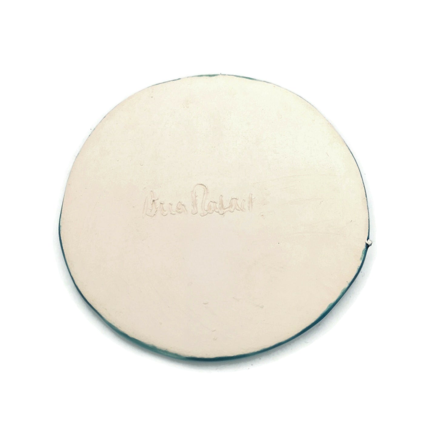 Handmade Modern Ceramic Round Coasters, Blue Textured Aesthetic Office Desk Accessories For Men, Housewarming Gift First Home - Ceramica Ana Rafael