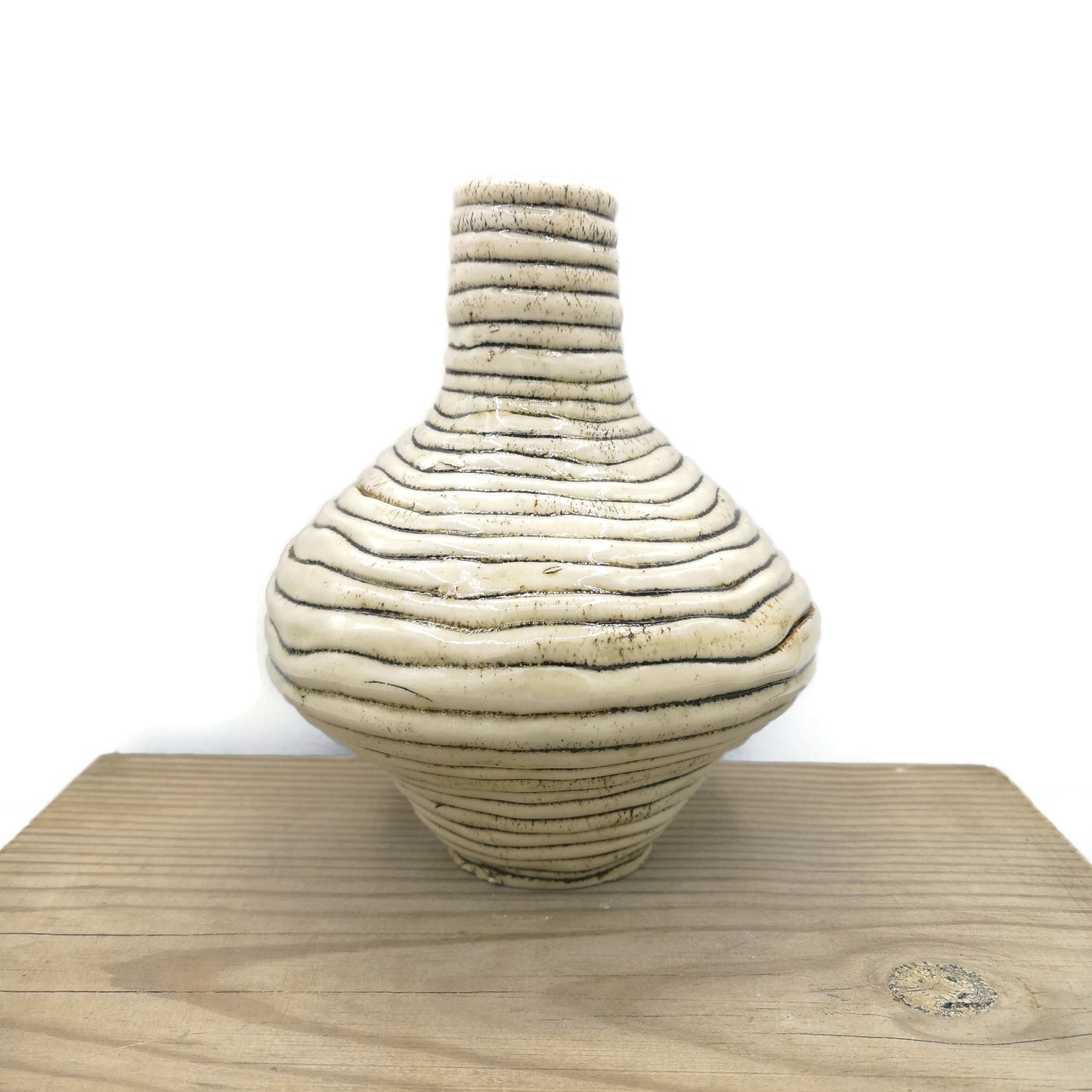 textured ceramic bud vase irregular shape handmade pottery, Unique Flower vase Best Gifts For Him, Boho bud vase large - Ceramica Ana Rafael