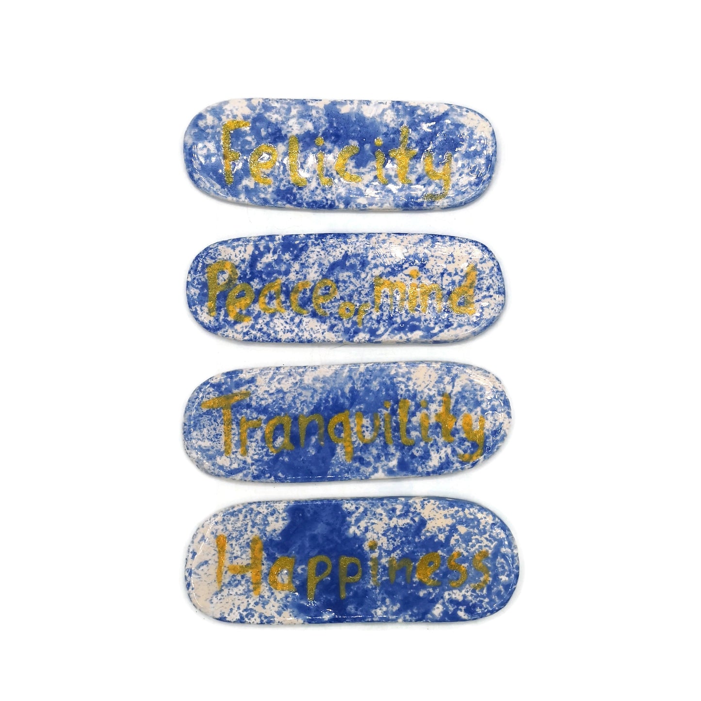 4Pcs Handwriting Ornament Wall Art, Housewarming Gift First Home, Trend Ceramic Tiles, Best Sellers Gifts For Women, Mom Birthday Gift - Ceramica Ana Rafael