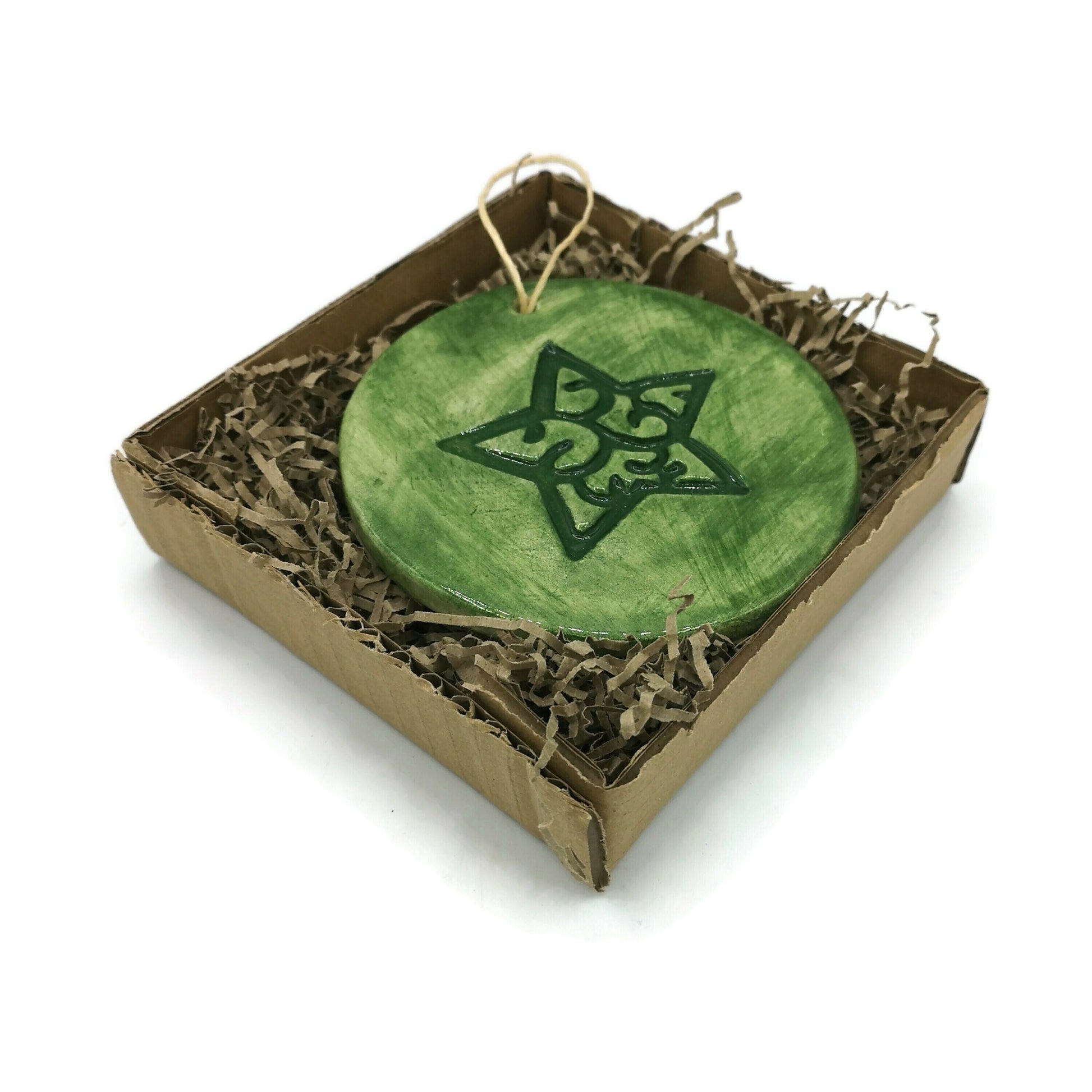 Small Star Wall Hanging, Retro Christmas Ornaments Decor Gift For Mom, Best Sellers Handmade Ornaments, Christmas Tree Star, Porcelain Star - Ceramica Ana Rafael