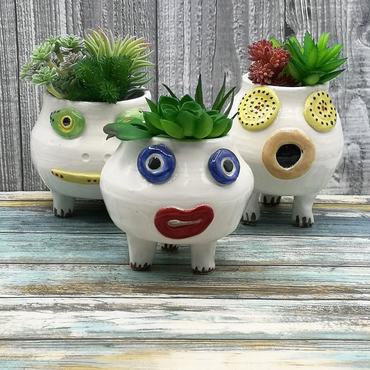 FACE PLANTER POT, Cute Planter, Modern Unique Hanging Head Planter, Indoor Ceramic Vase Planter House Warming Gifts, Funny Plant Holder - Ceramica Ana Rafael