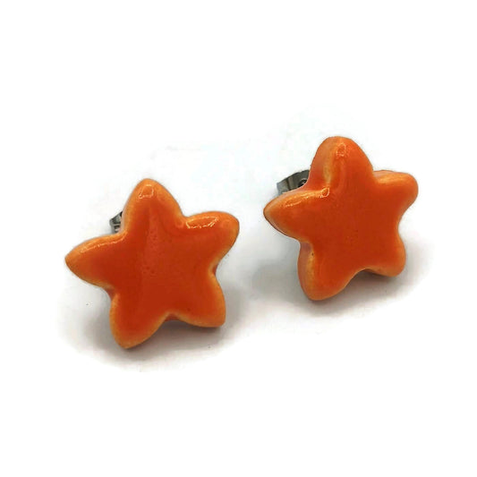 CELESTIAL EARRINGS, CLAY Stud Earrings, Designer Earrings, Star Earrings, Easter Basket Stuffer For Teen Girl, Ceramic Earrings Minimalist - Ceramica Ana Rafael