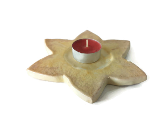 VOTIVE CANDLE HOLDER, Handmade Ceramic Tea Light Holder, Modern Candle Holder With Sun Shape, Best Selling Items, Just Because Gift - Ceramica Ana Rafael