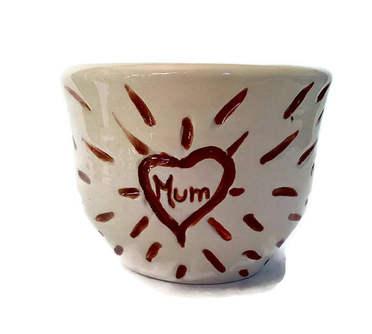 White Handmade Ceramic Bowl For Mum Birthday Gift From Daughter, Unique Mothers Day Gift, Artisan Pottery Trinket Bowl For Home Decor - Ceramica Ana Rafael