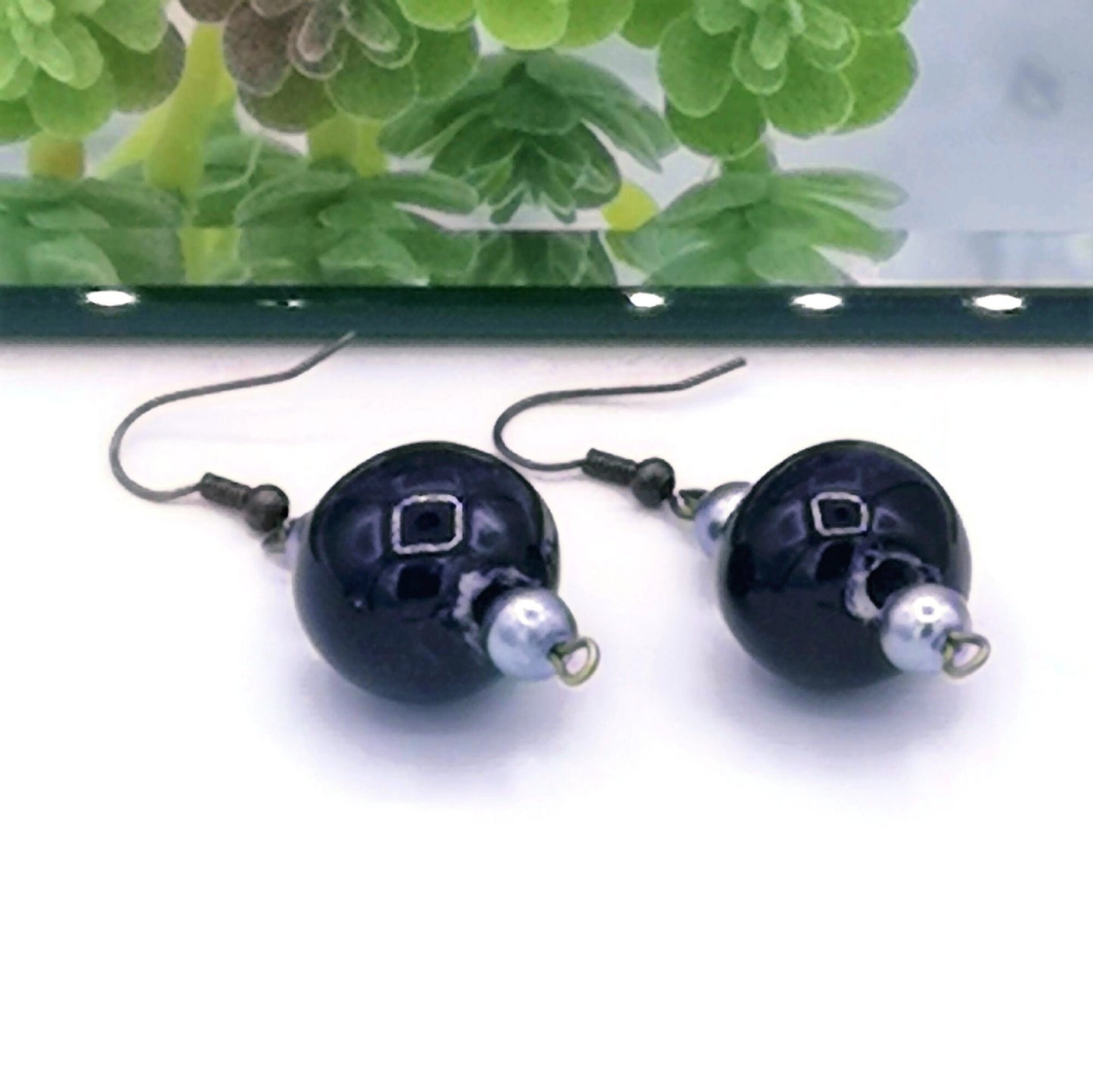 NOVELTY EARRINGS, DANGLE Earring, Unique Aesthetic Earrings, Ceramic 9th Anniversary Gift For Her, Dainty Earrings - Ceramica Ana Rafael