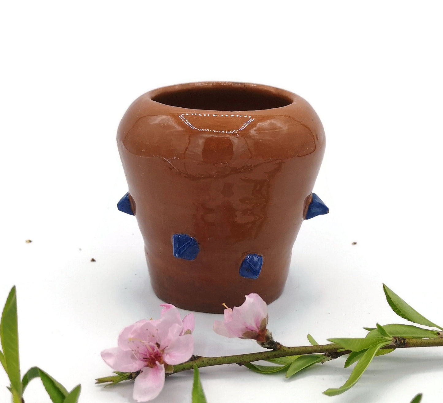 terracotta pot for succulent, modern ceramic vase handmade pottery, Best Gifts For Him, Mom Birthday Gift From Daughter Small Utensil Holder - Ceramica Ana Rafael