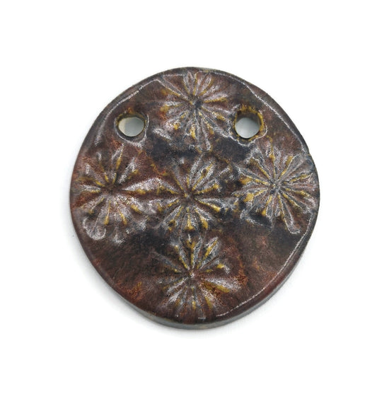 FLOWER CHARMS, CUTE Clay Charm For Eclectic Jewelry, Unique Pendant For Necklace With Poppy Design, Gift For Mom - Ceramica Ana Rafael