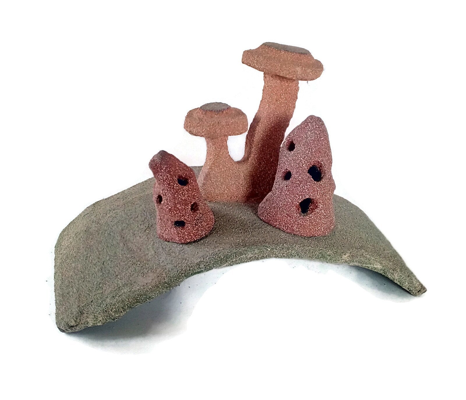 handmade ceramic mushroom sculpture, office desk accessories for men, Best Gifts For Him, mushroom lovers gift, abstract sculpture weird - Ceramica Ana Rafael