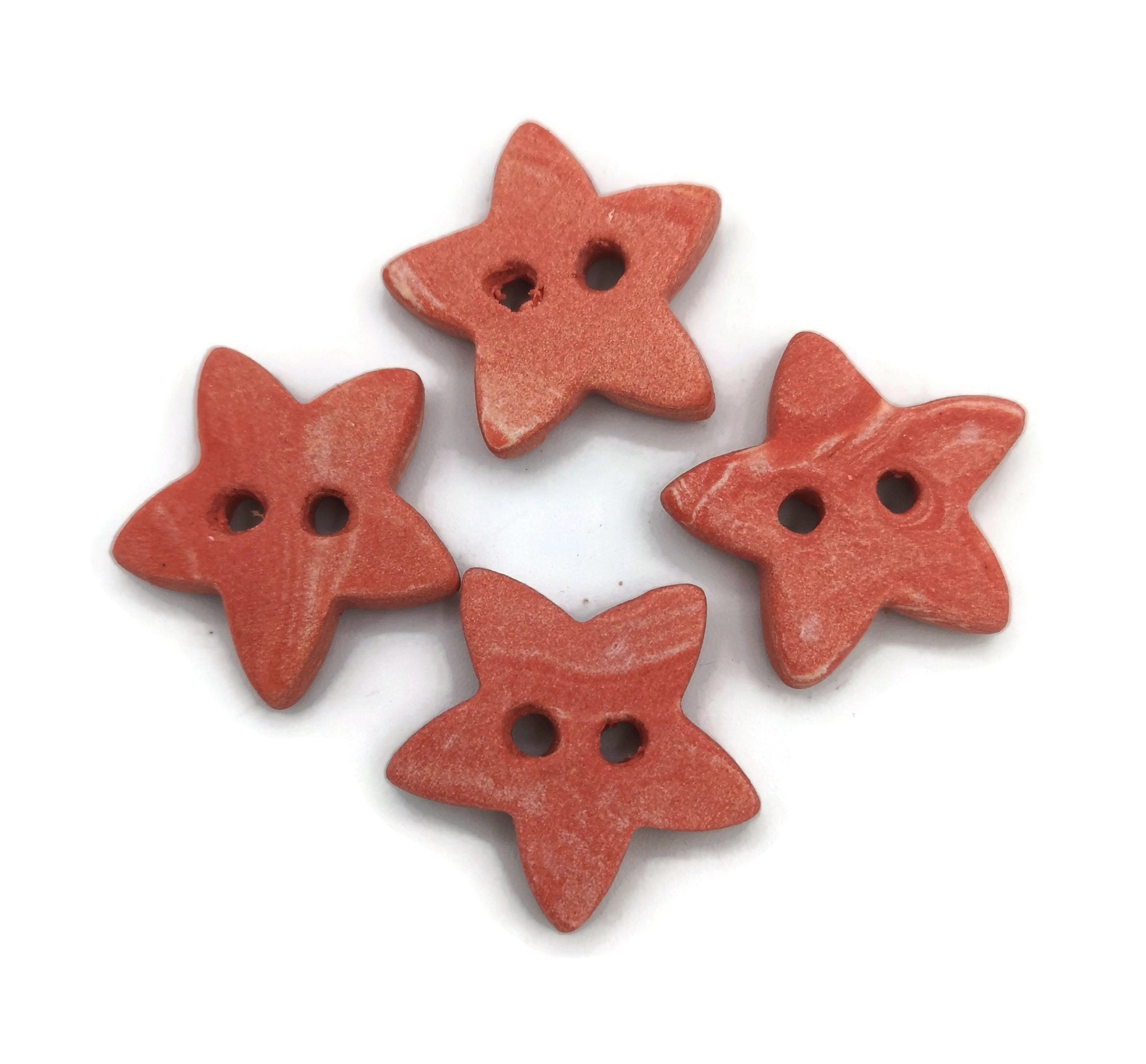 4 Decorative Star Sewing Buttons For Jewelry Making, Cute Kawaii Buttons For Blouse Coat Or Jacket, Best Sellers Sewing supplies And Notions - Ceramica Ana Rafael