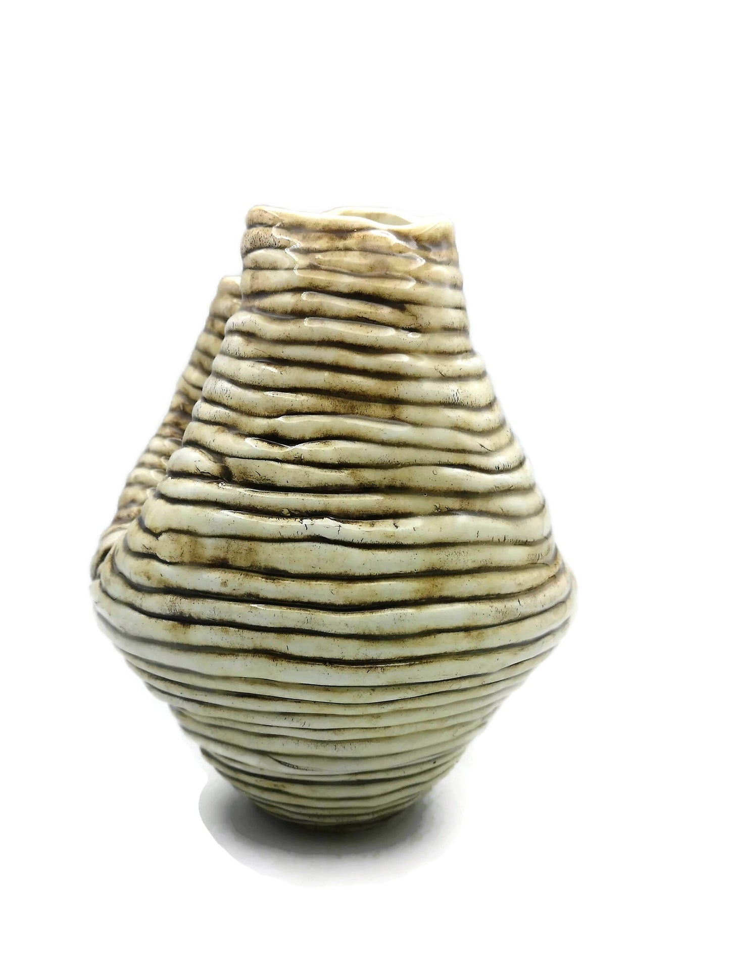 Sculptural Handmade Ceramic Vase, Pottery Vase Irregular Shape, Mom Birthday Gift, Mid Century Modern Abstract Sculpture Vessel - Ceramica Ana Rafael