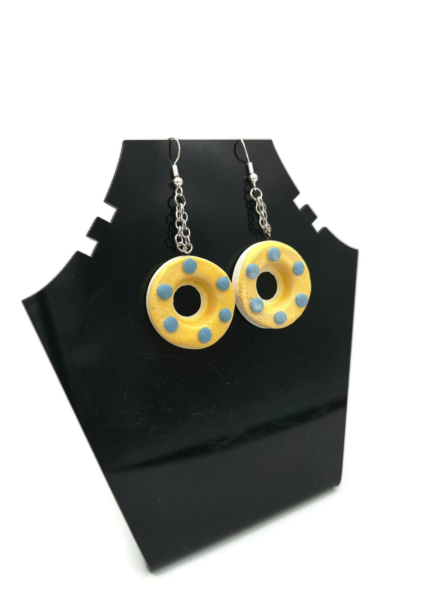 GEOMETRIC EARRINGS, DESIGNER Dangle Earrings For Her, Mom Birthday Gift From Daughter, Ceramic Dangle Earrings - Ceramica Ana Rafael