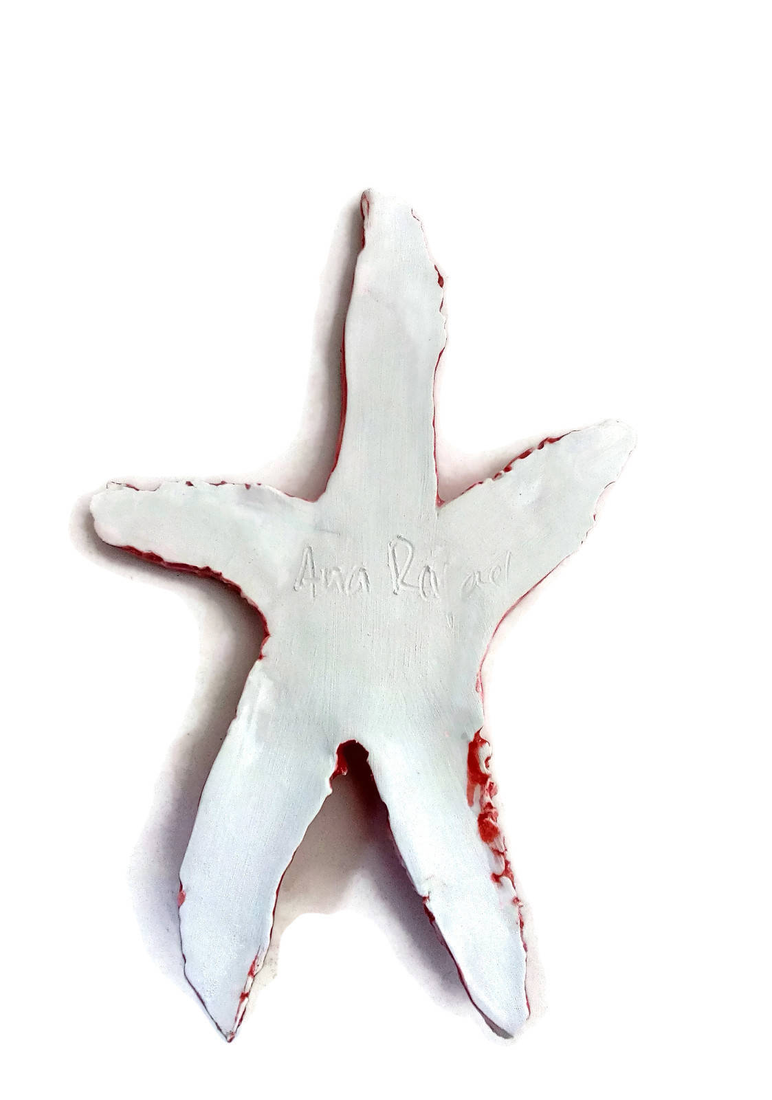STARFISH ORNAMENT, CERAMIC Wall Hanging, Sea Star Tile, Set Of 2 Large Mediterranean Beach Ornaments - Ceramica Ana Rafael