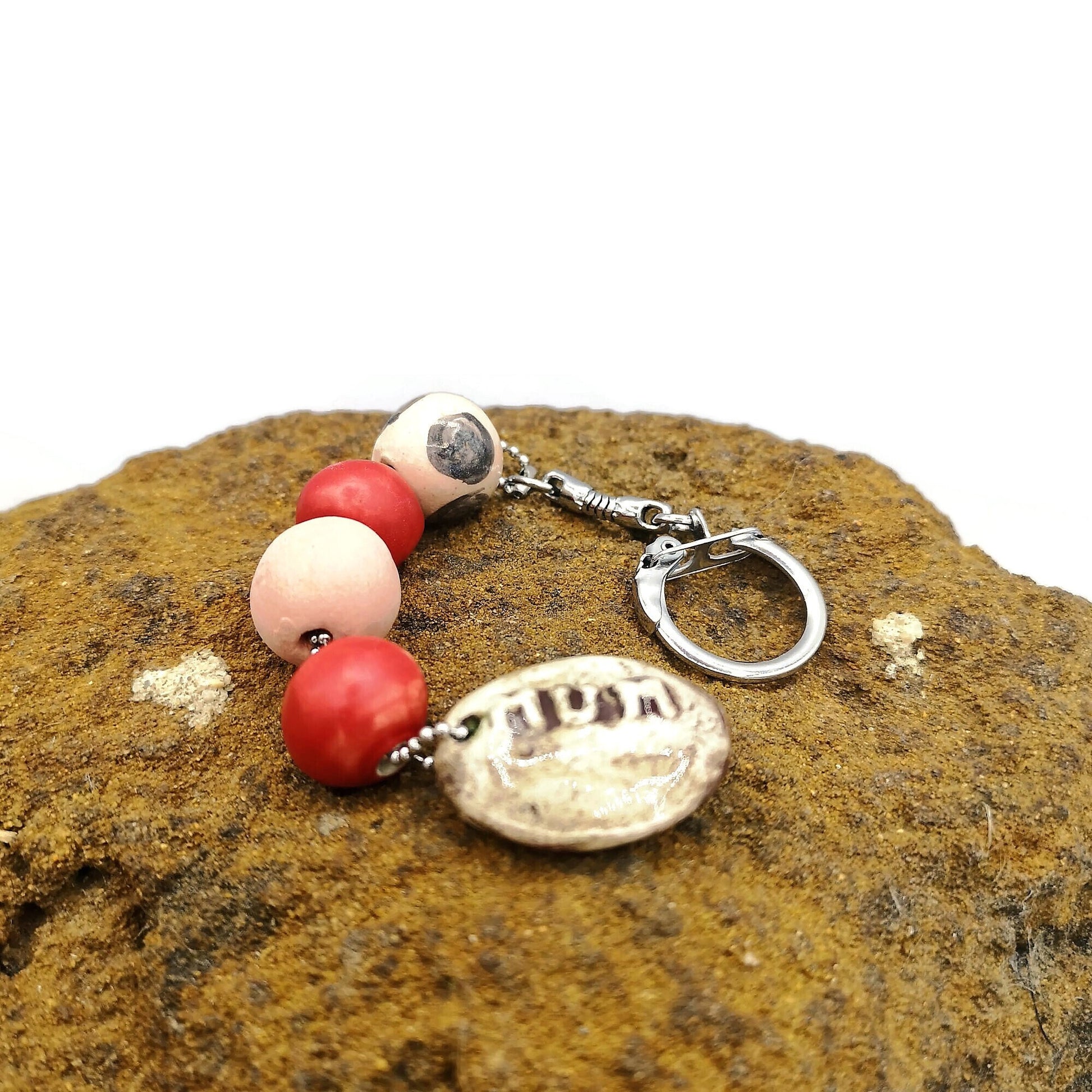 MUM KEYRING, CERAMIC Keychain For Women, Cute Clay Keychain Accessories For Mama - Ceramica Ana Rafael