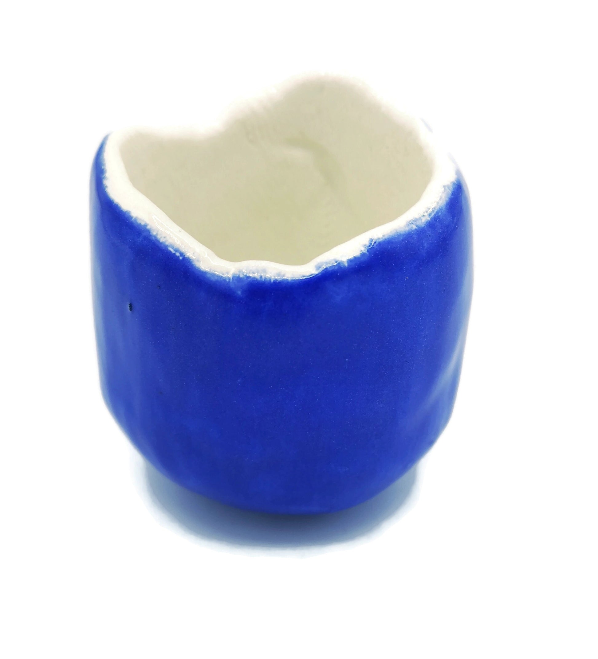 BLUE CERAMIC PLANTER, Clay Planter, Cactus Pot, Mothers Day Gift, Office Desk Accessories For Men, Housewarming Gift First Home - Ceramica Ana Rafael