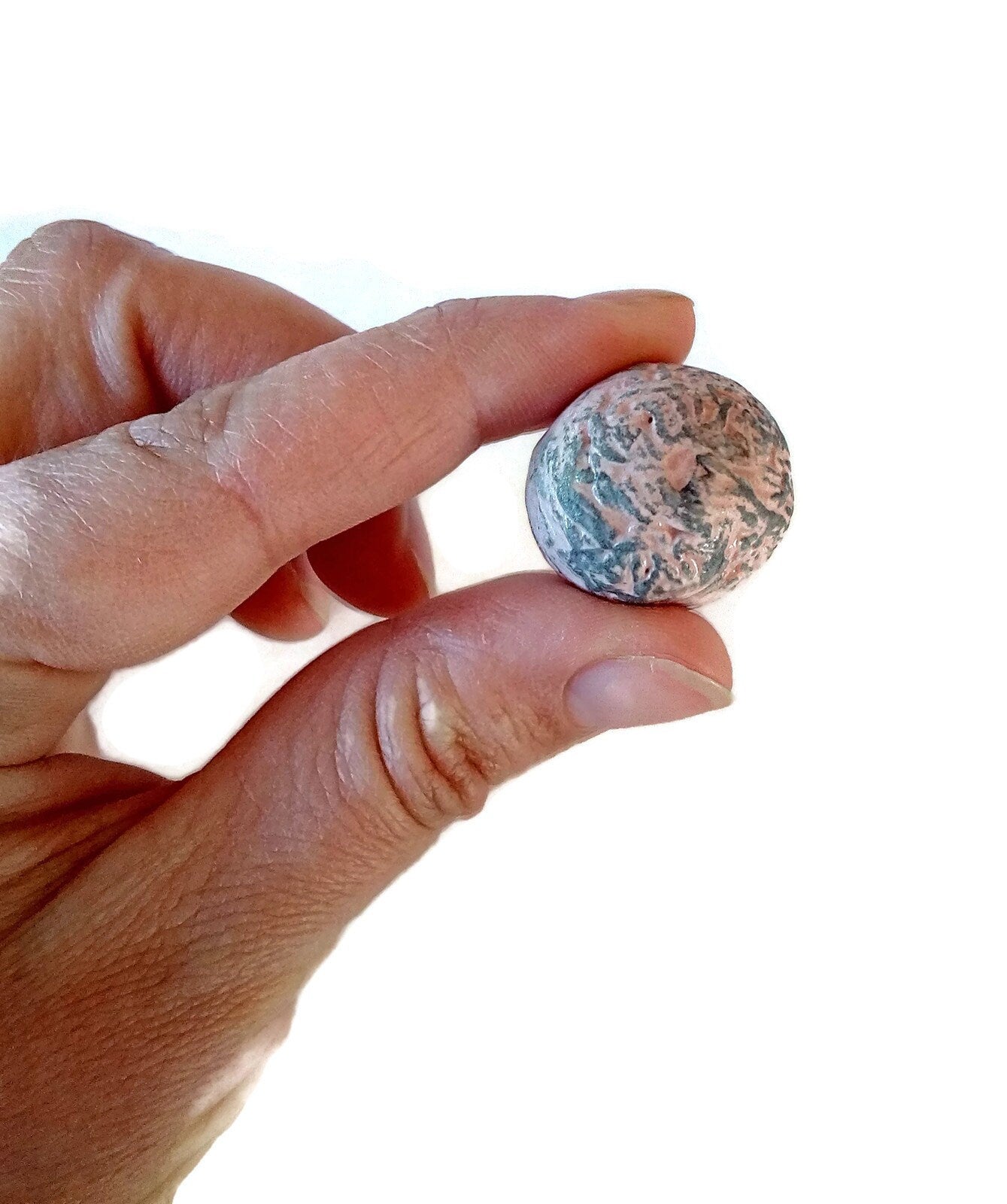 6Pc Handmade Ceramic Pink Cabochons For Jewelry Making For Women Or Girls, Assorted Creepy Cute Round Cabochon For Clay Earrings Making, - Ceramica Ana Rafael