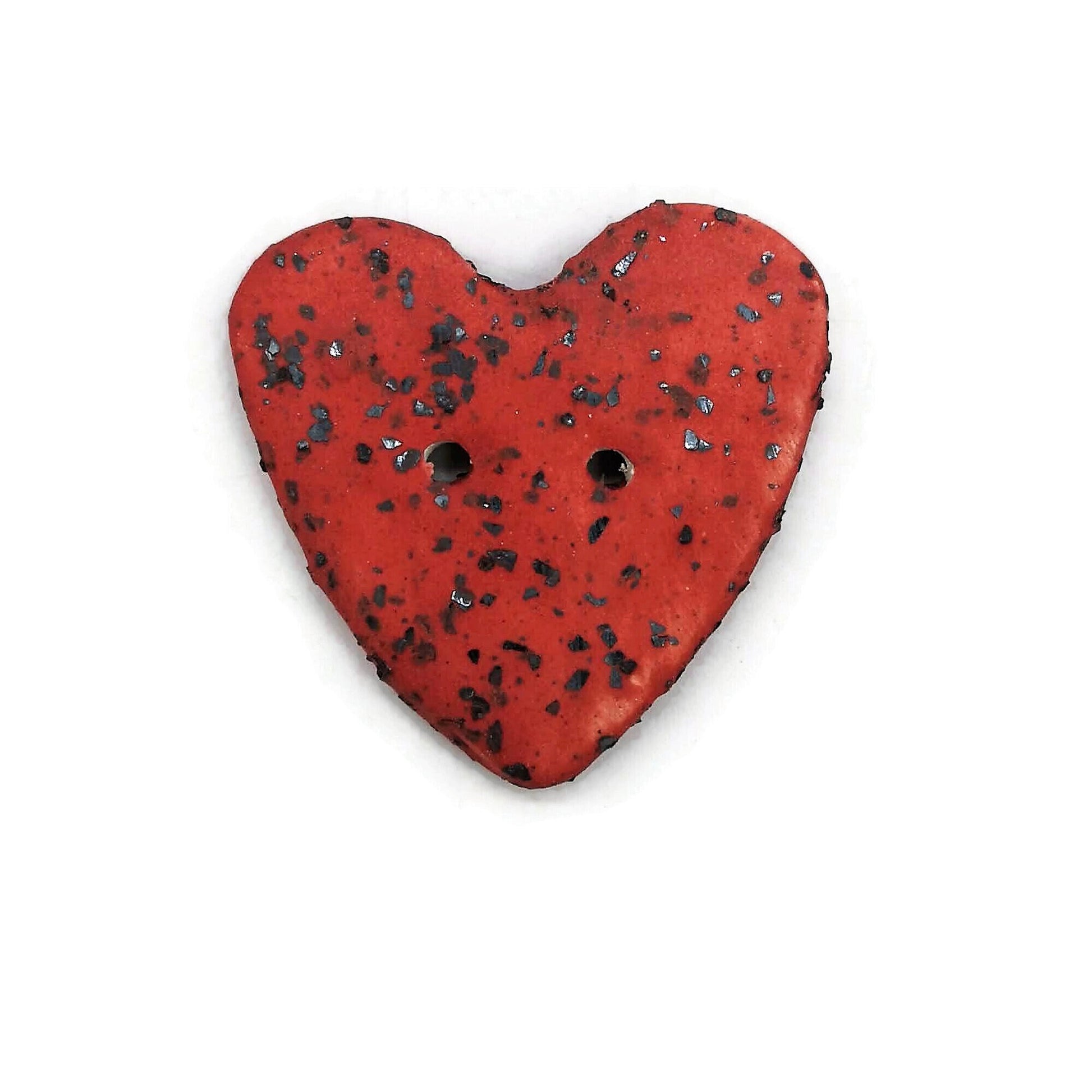 HEART BUTTON, NOVELTY Theme Buttons For Crafts, Unique Valentines Day Decor, Cute Handmade Ceramic Heart Shaped Buttons - Ceramica Ana Rafael