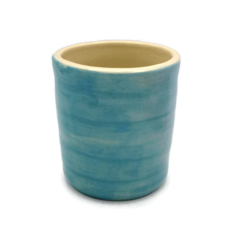 Handmade Ceramic Utensil Holder, Turquoise Kitchen Utensil Organizer, Unique Wedding Gift For Couple, Housewarming Gift New Home - Ceramica Ana Rafael