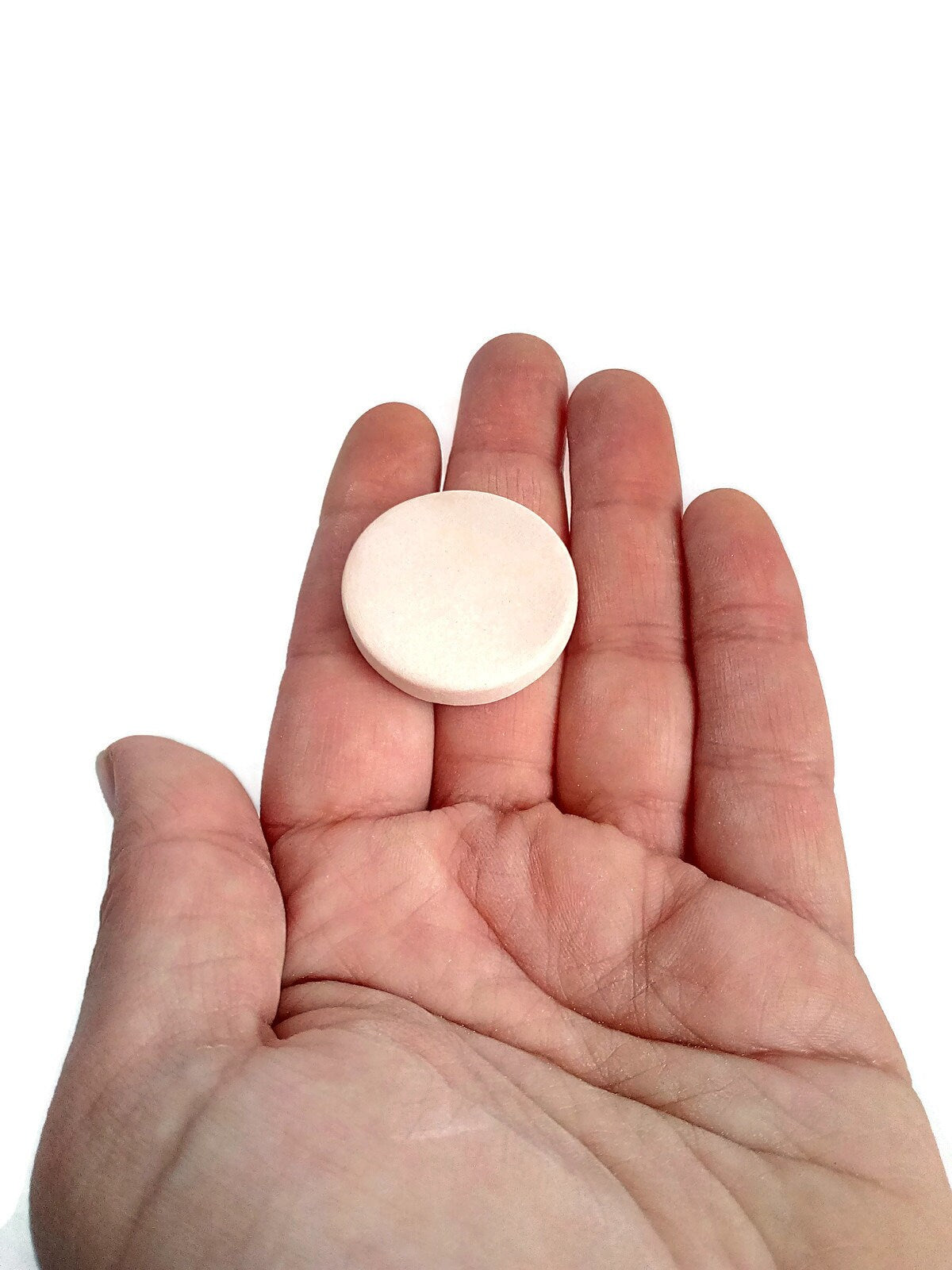 ready to paint small ceramic tiles for table, clay cabochon blanks set, handmade ceramic bisque, round mosaic tiles - Ceramica Ana Rafael