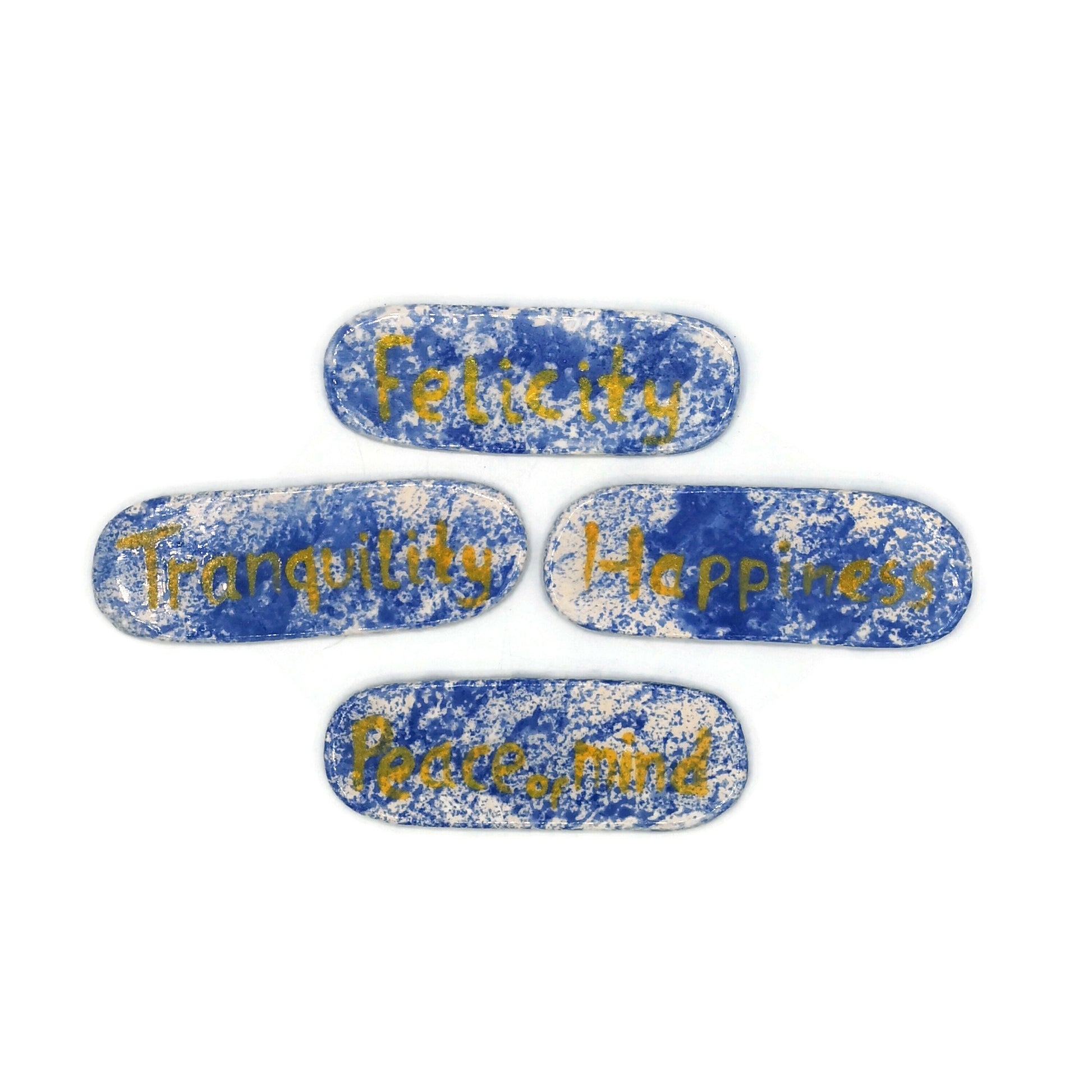 4Pcs Handwriting Ornament Wall Art, Housewarming Gift First Home, Trend Ceramic Tiles, Best Sellers Gifts For Women, Mom Birthday Gift - Ceramica Ana Rafael