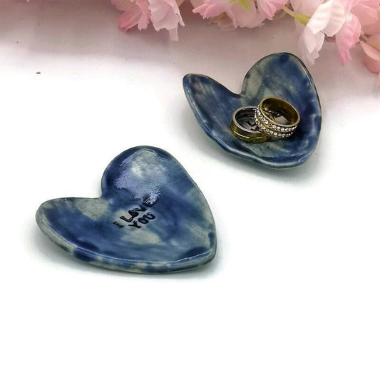 Heart Shape Engagement Ring Dish, Clay Trinket Dish, Small Ceramic Dish, Boyfriend Birthday Ring Holder Dish, Best Gifts For Hm Trending Now - Ceramica Ana Rafael