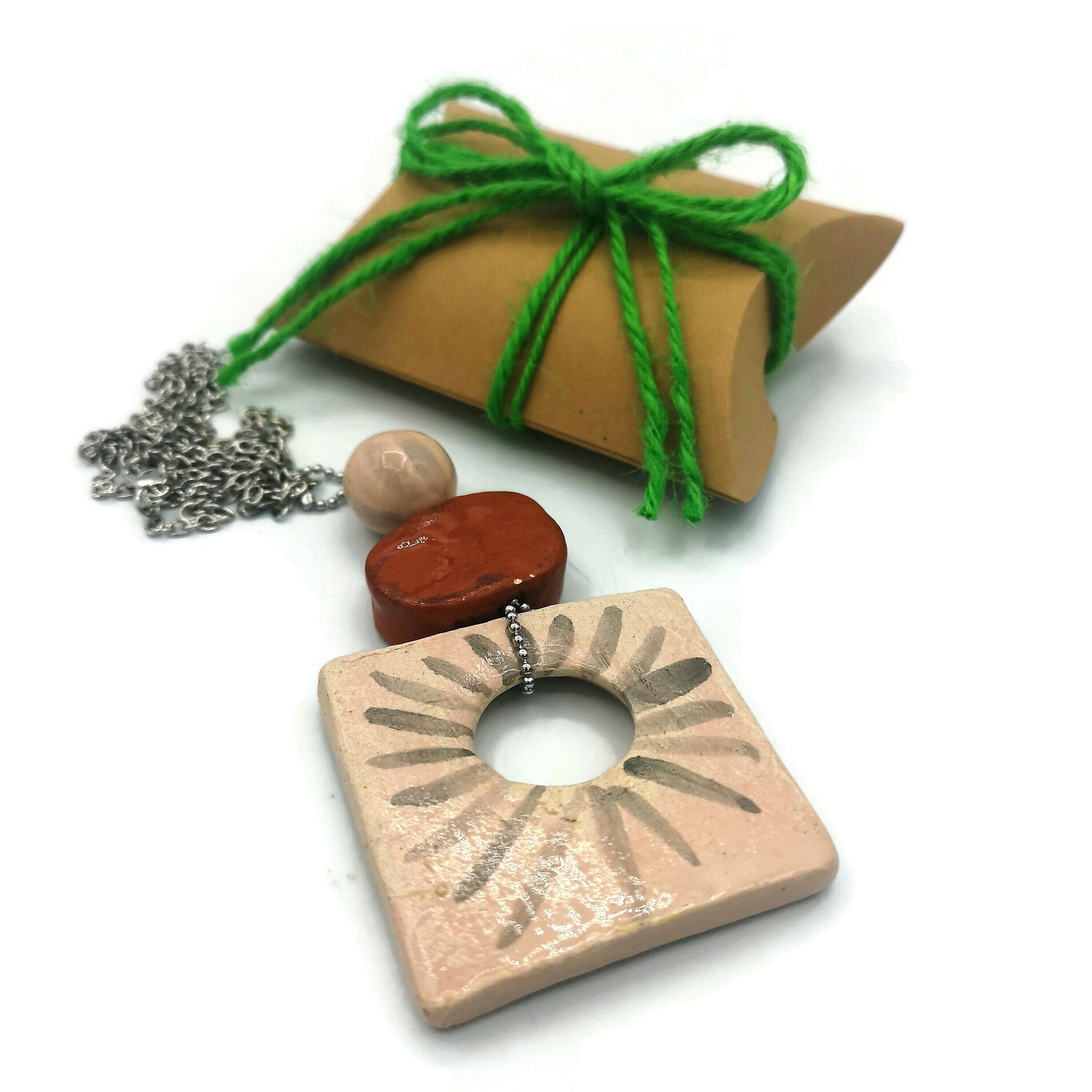 Everyday Necklace Aesthetic, Trendy Statement Pendant Necklace For Women, Best Gifts For Her, Unique Mom Birthday Gift From Son, Best Seller - Ceramica Ana Rafael